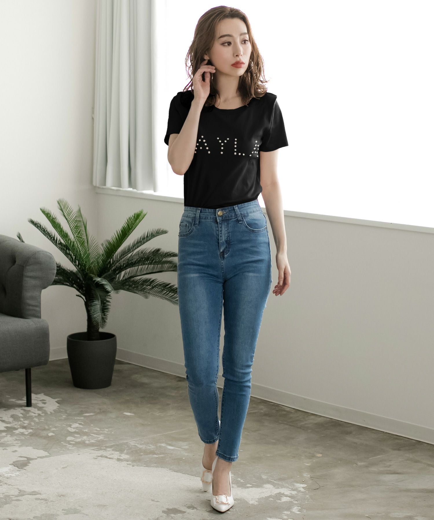 パールロゴデザインTシャツ・トップス・カットソー JB510736