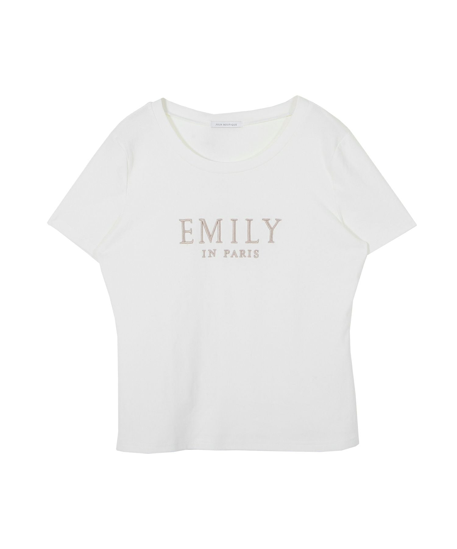 EMILY刺繍ロゴデザインTシャツ JB22044