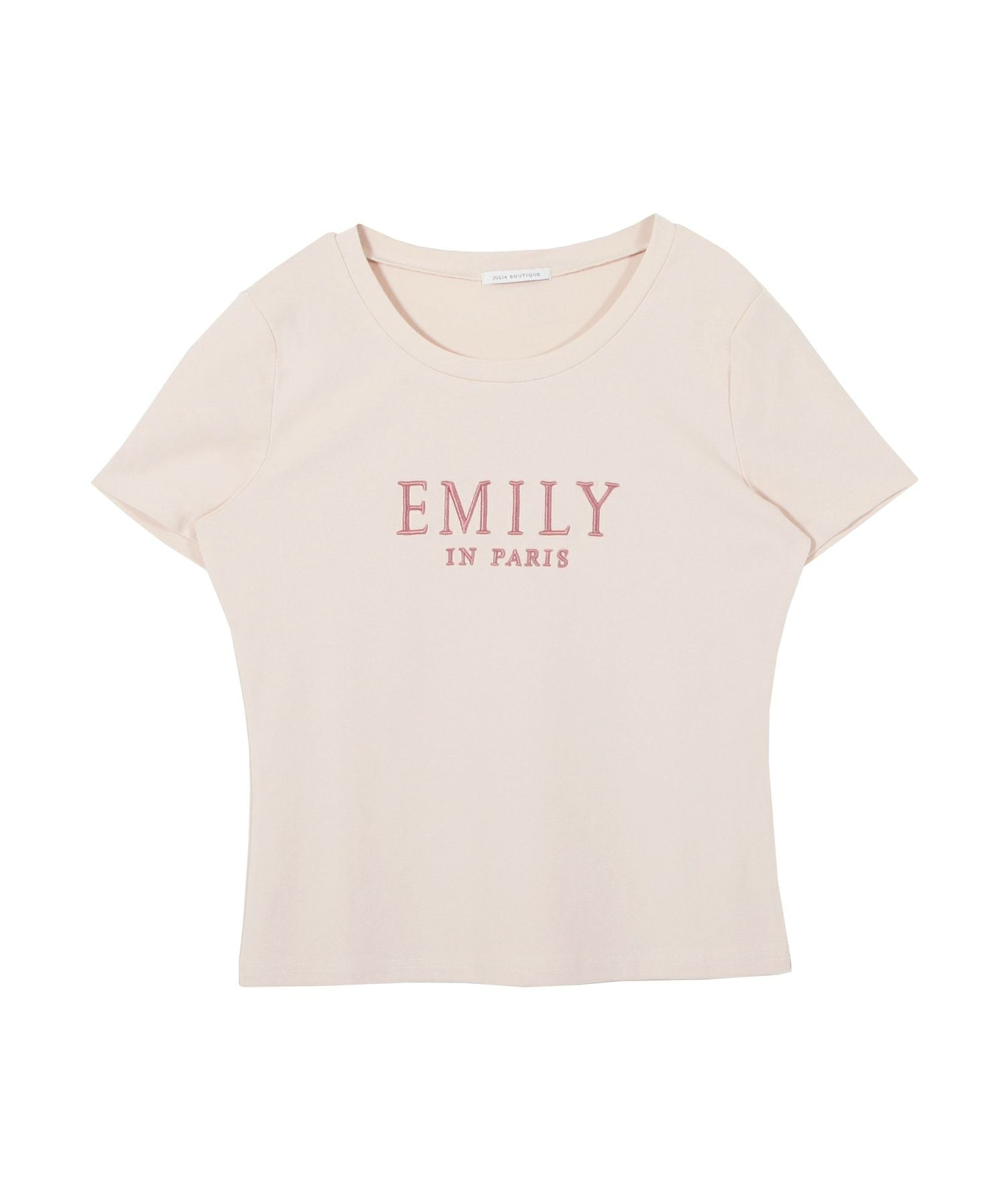 EMILY刺繍ロゴデザインTシャツ JB22044