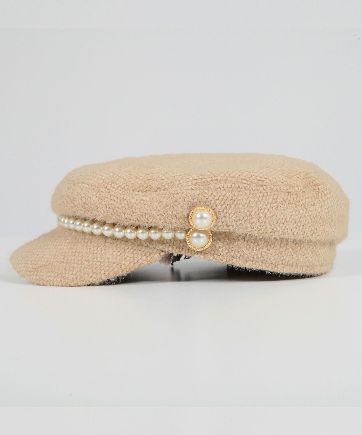 パール付きシャギータッチキャスケット JB22649