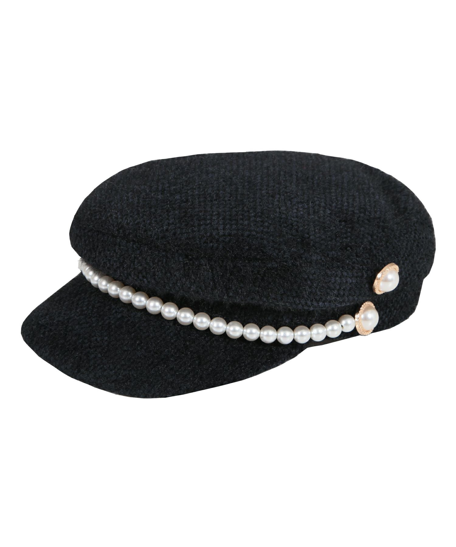 パール付きシャギータッチキャスケット JB22649