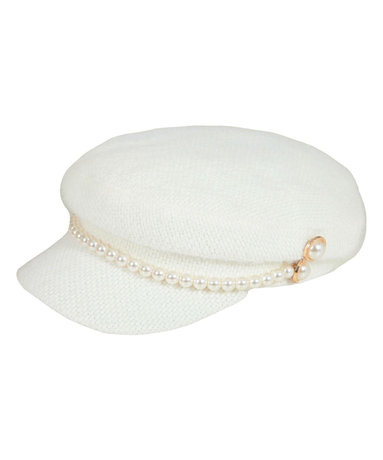 パール付きシャギータッチキャスケット JB22649
