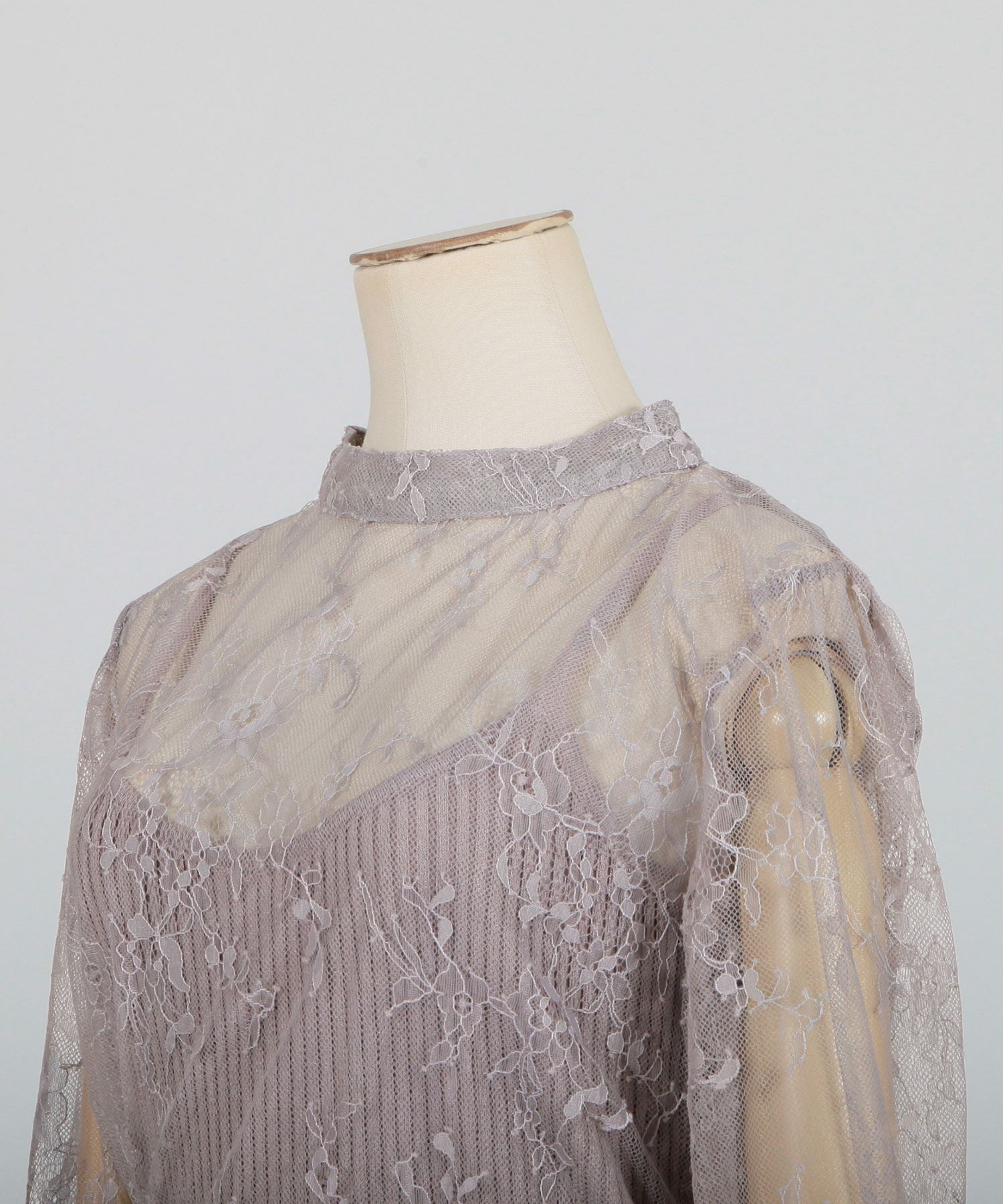 丈が選べるレースドッキングタイトニットワンピース JB23017