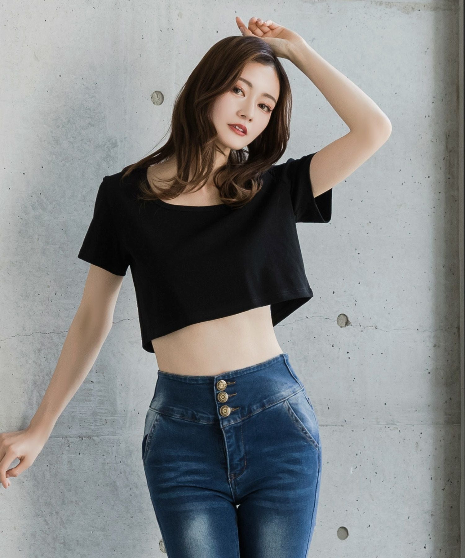 丈が選べるスクエアネックTシャツ JB23140