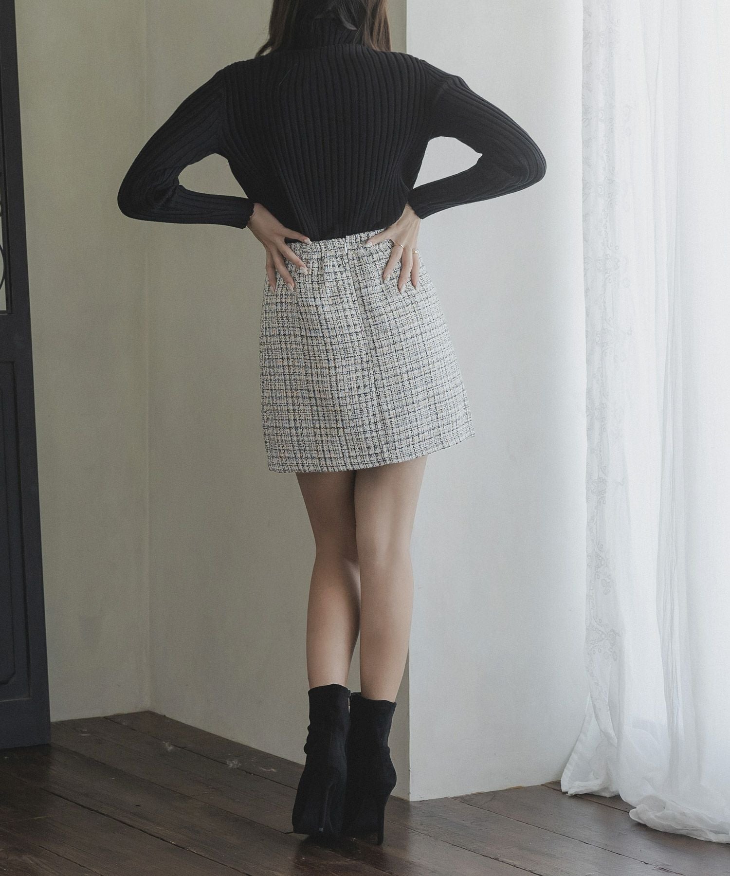 クラシカルツイードミニスカート JB23513