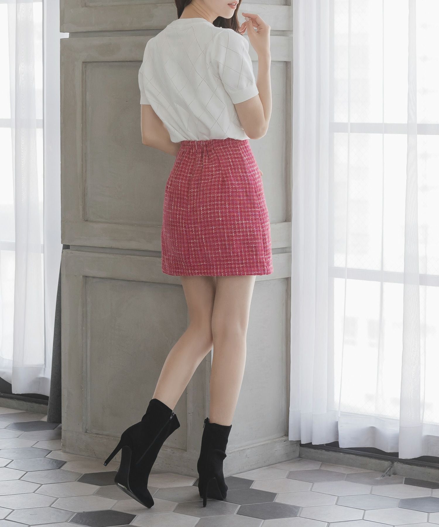 クラシカルツイードミニスカート JB23513