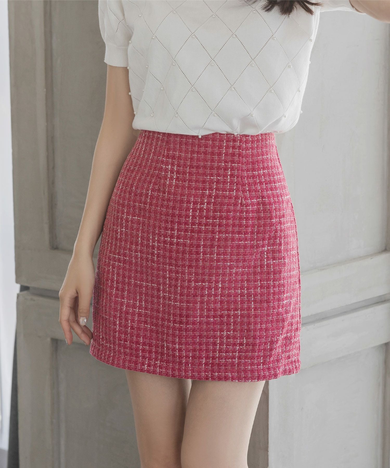 クラシカルツイードミニスカート JB23513