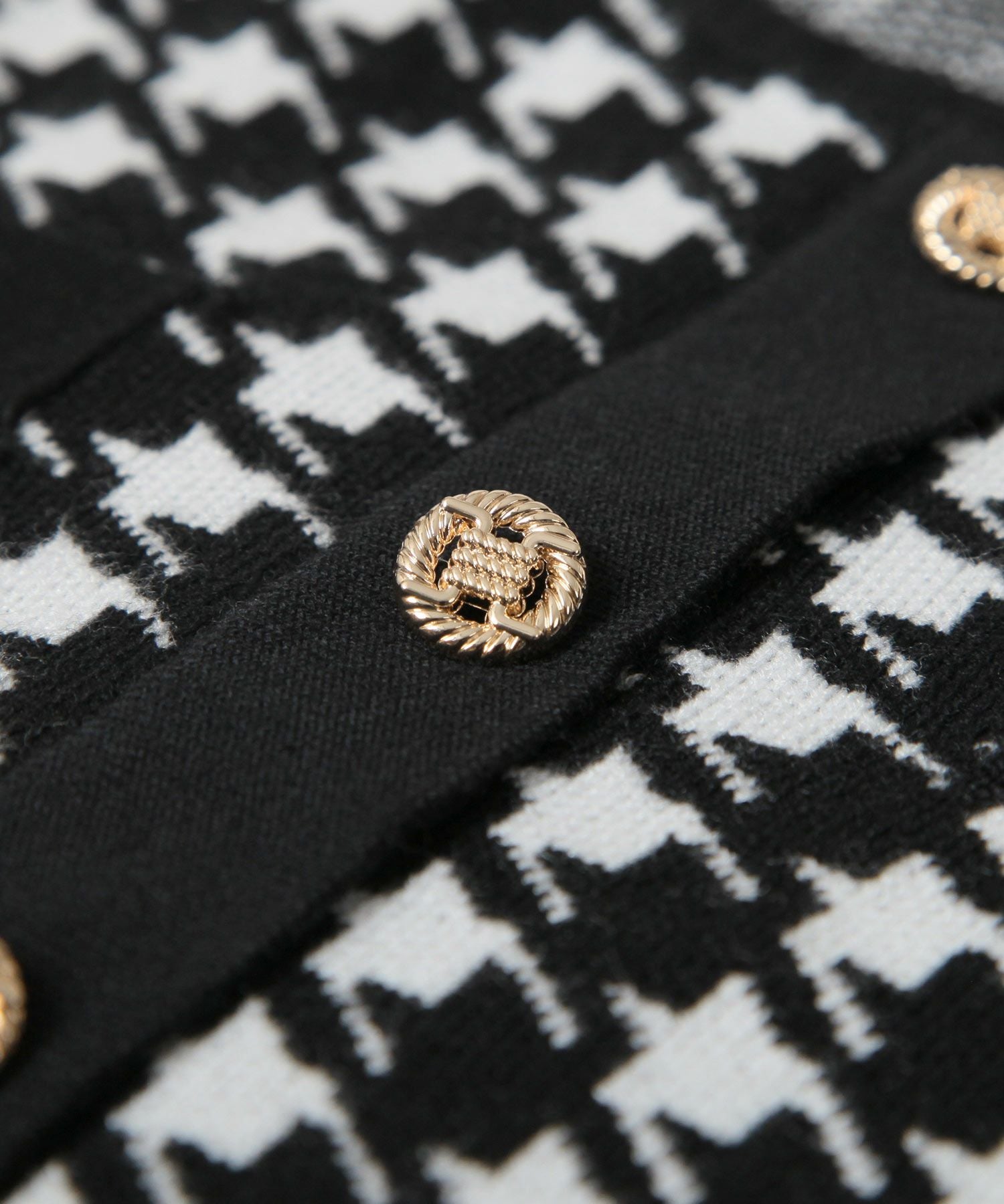 丈が選べる千鳥格子柄タイトニットワンピース JB23598