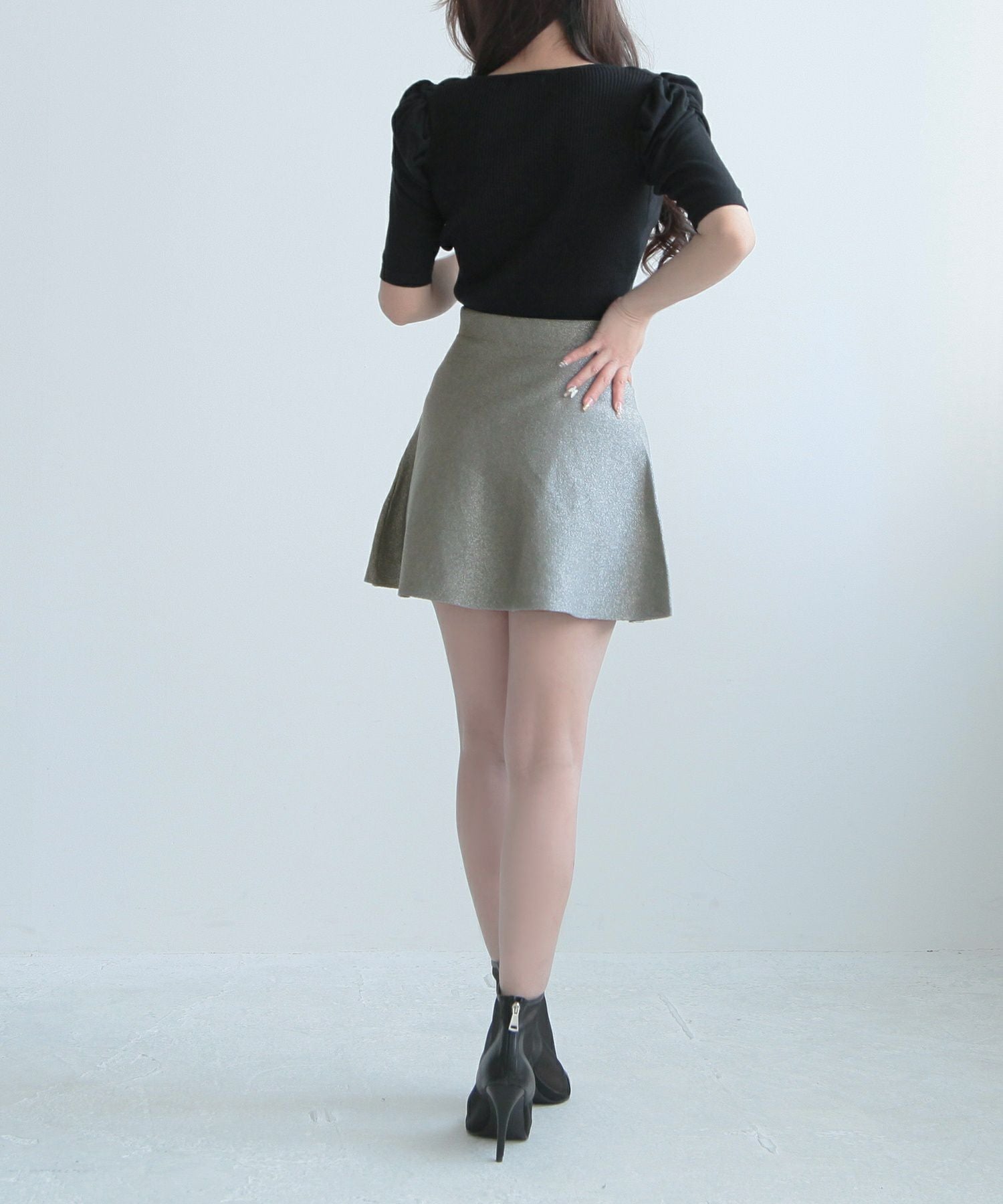 パールチェーン付きボレロ風ニットトップス JB24000