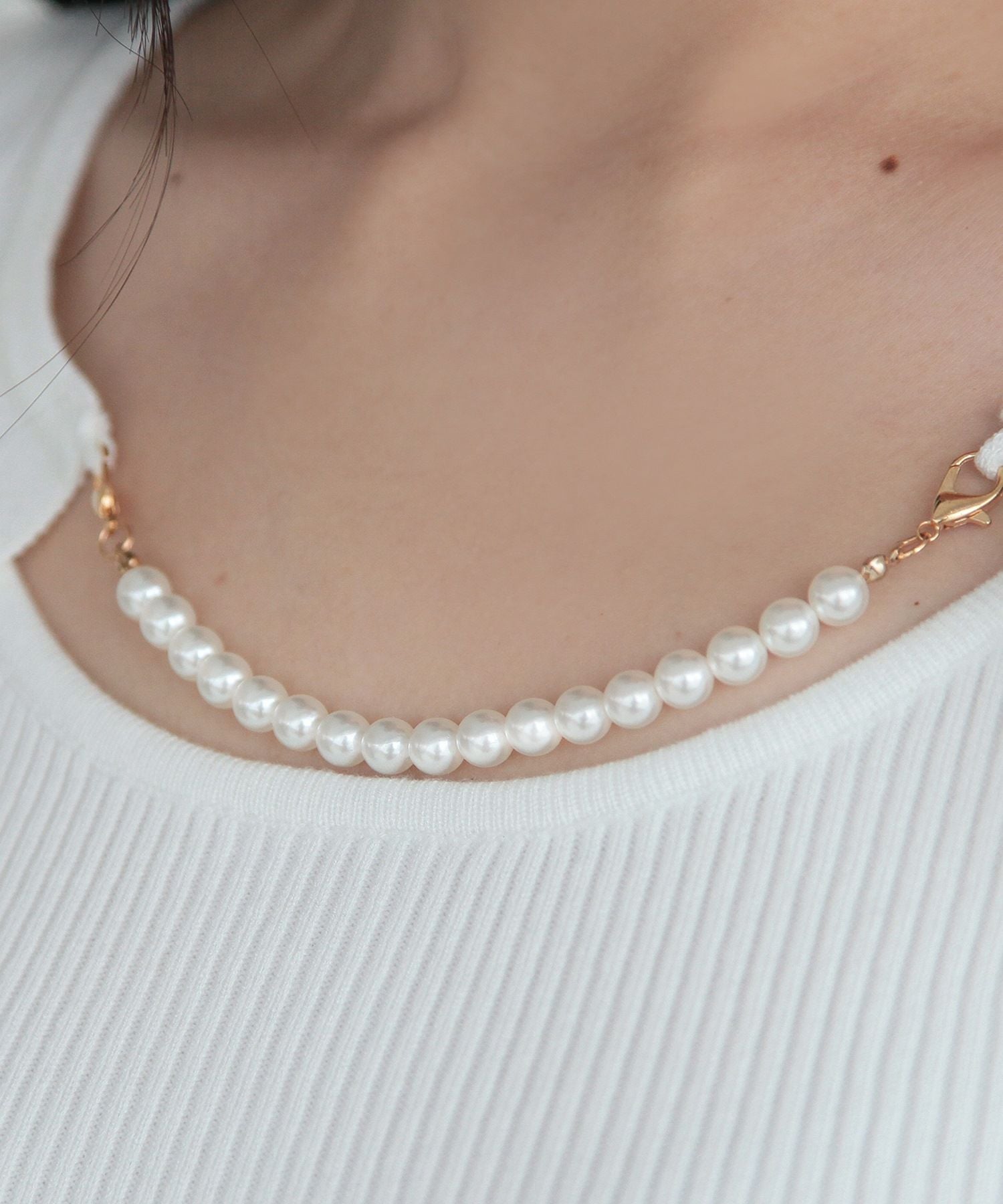 パールチェーン付きボレロ風ニットトップス JB24000