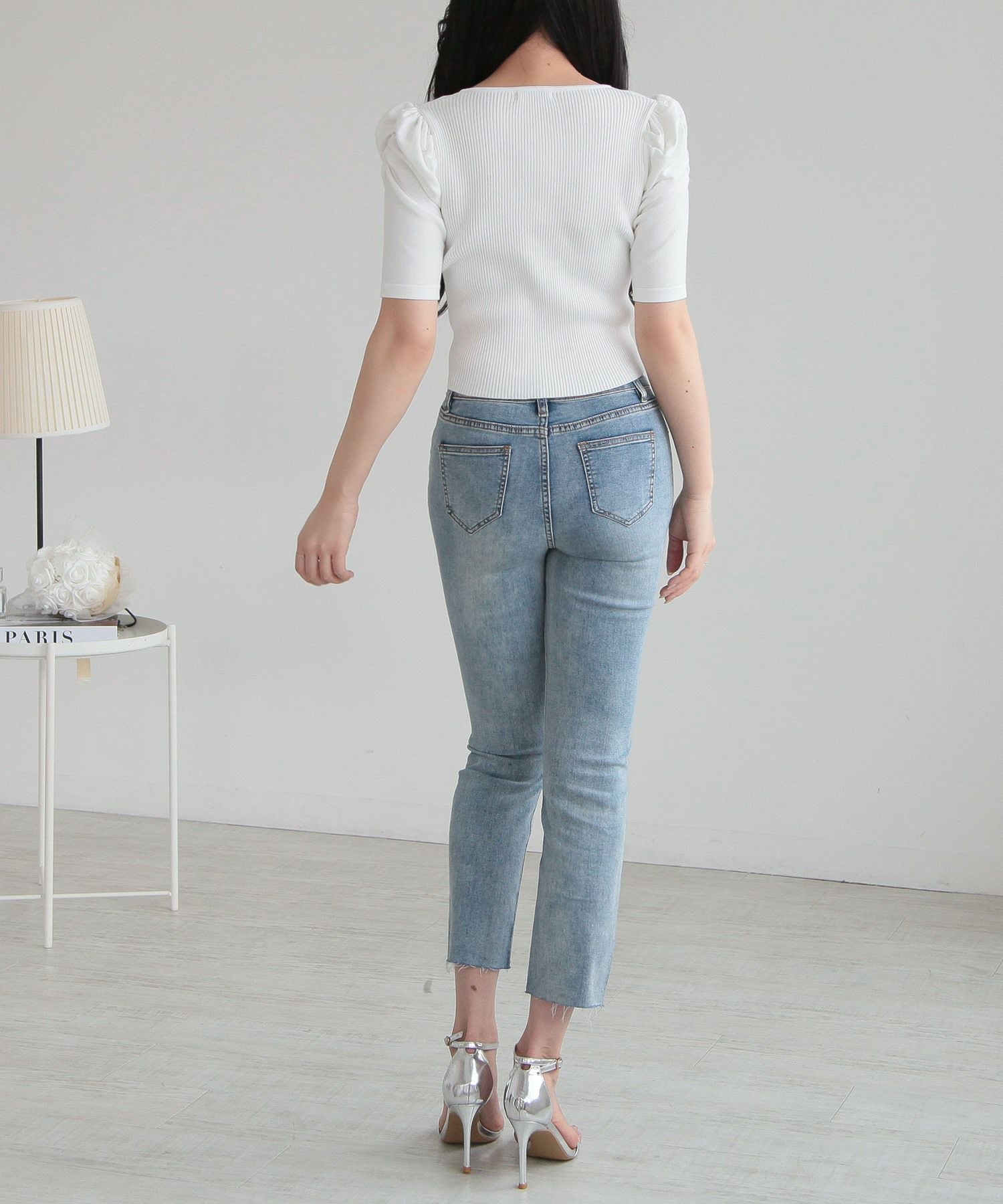 パールチェーン付きボレロ風ニットトップス JB24000