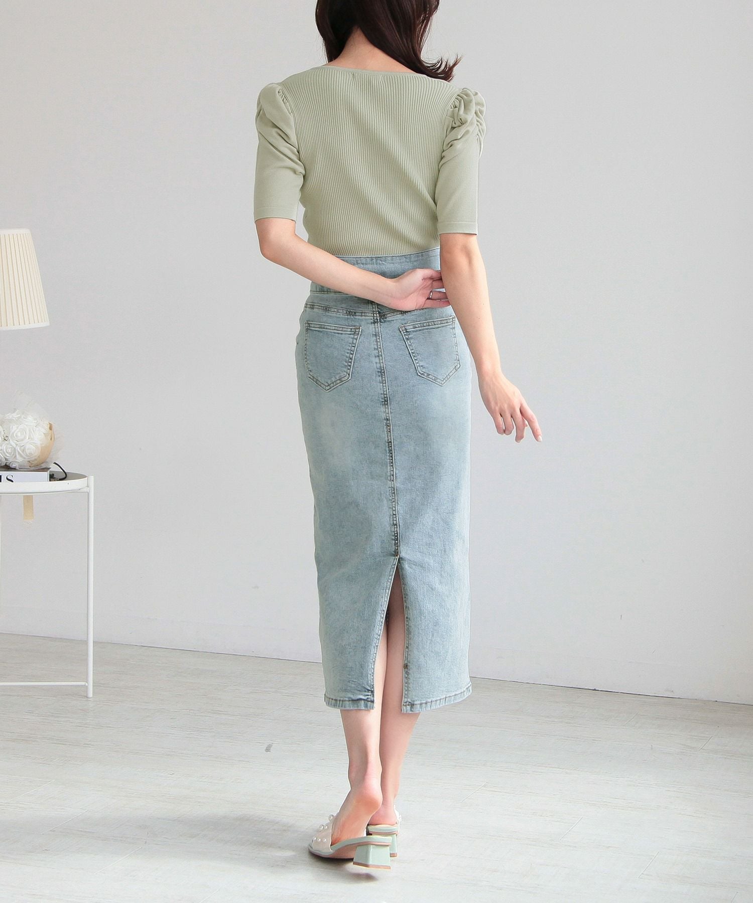 パールチェーン付きボレロ風ニットトップス JB24000