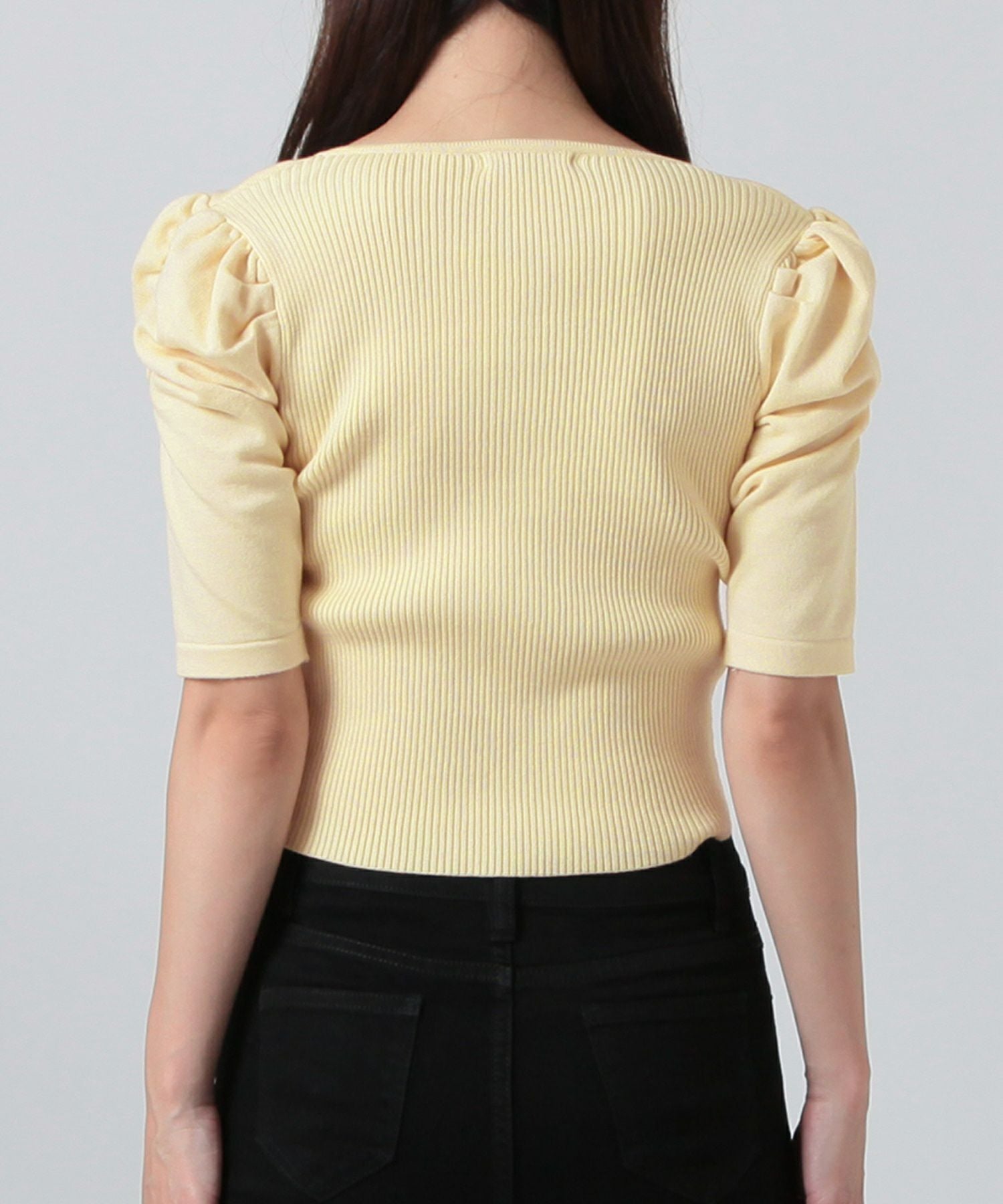 パールチェーン付きボレロ風ニットトップス JB24000