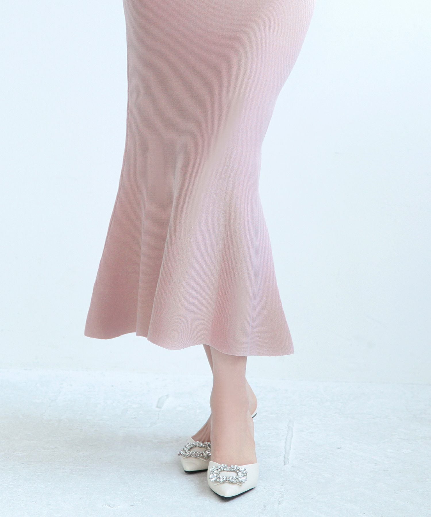 パールストラップマーメイドニットワンピース JB24006