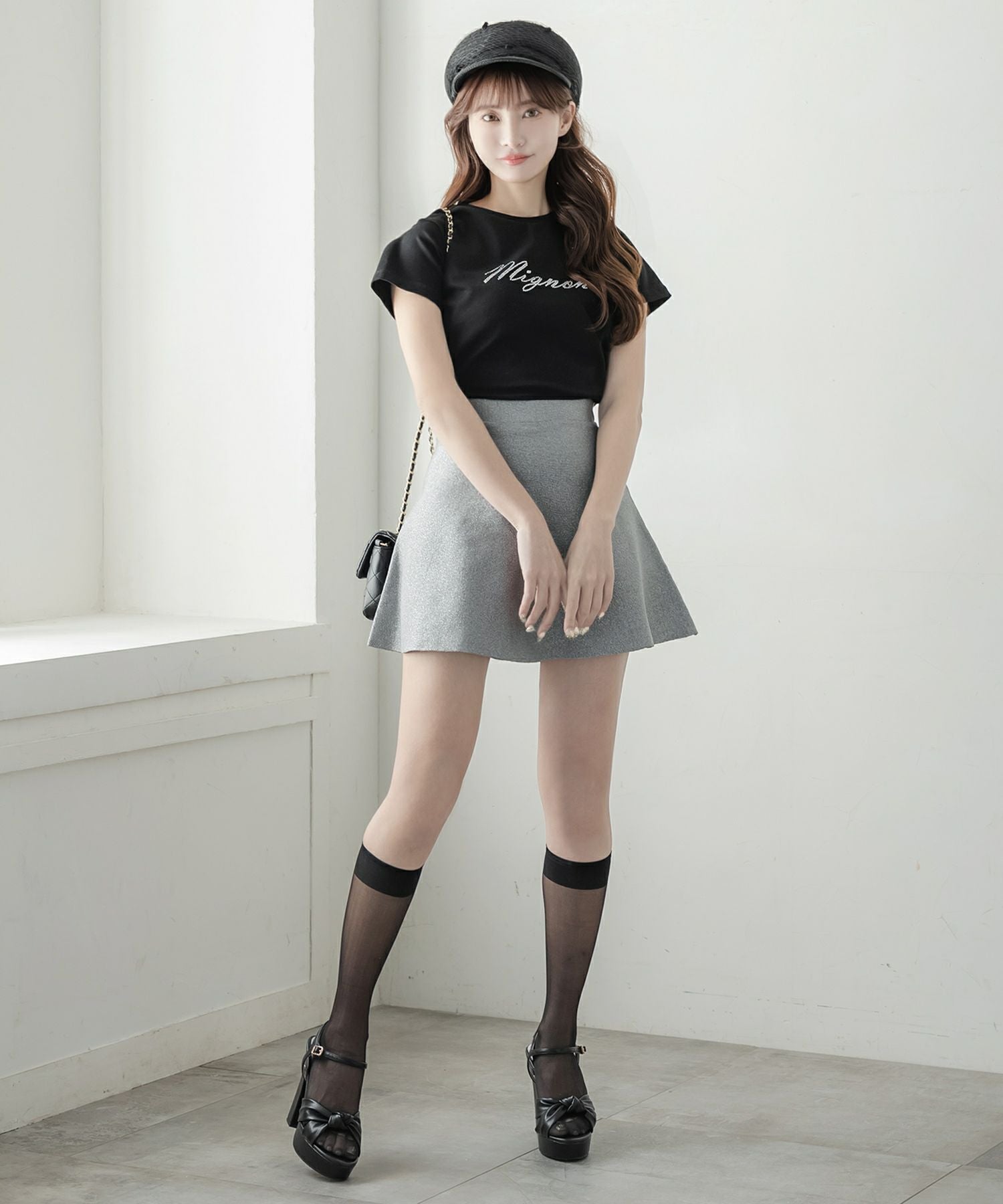 MignonビジューロゴTシャツ JB24010