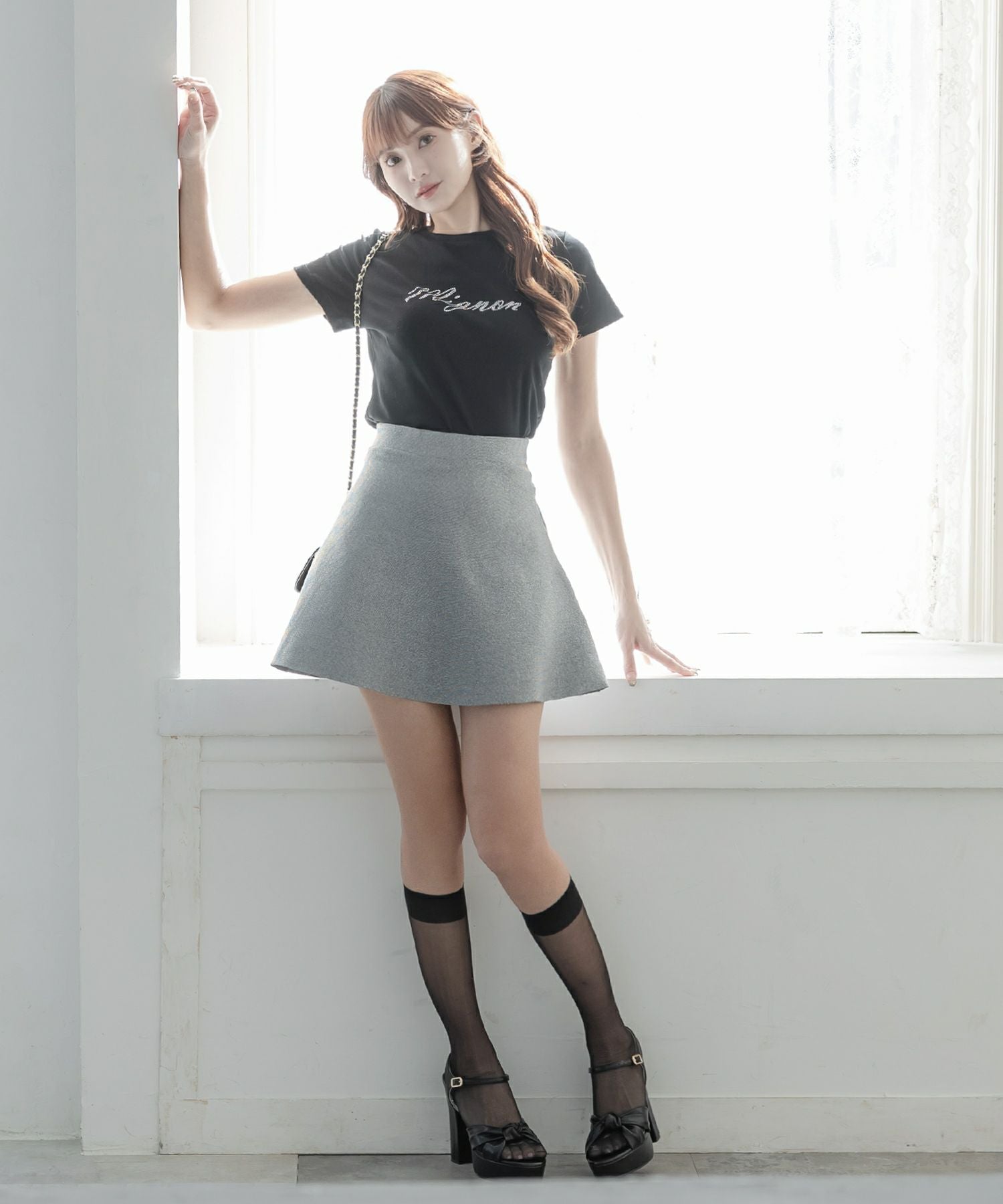 MignonビジューロゴTシャツ JB24010