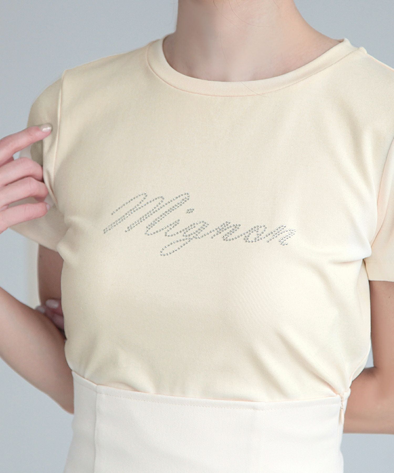 MignonビジューロゴTシャツ JB24010