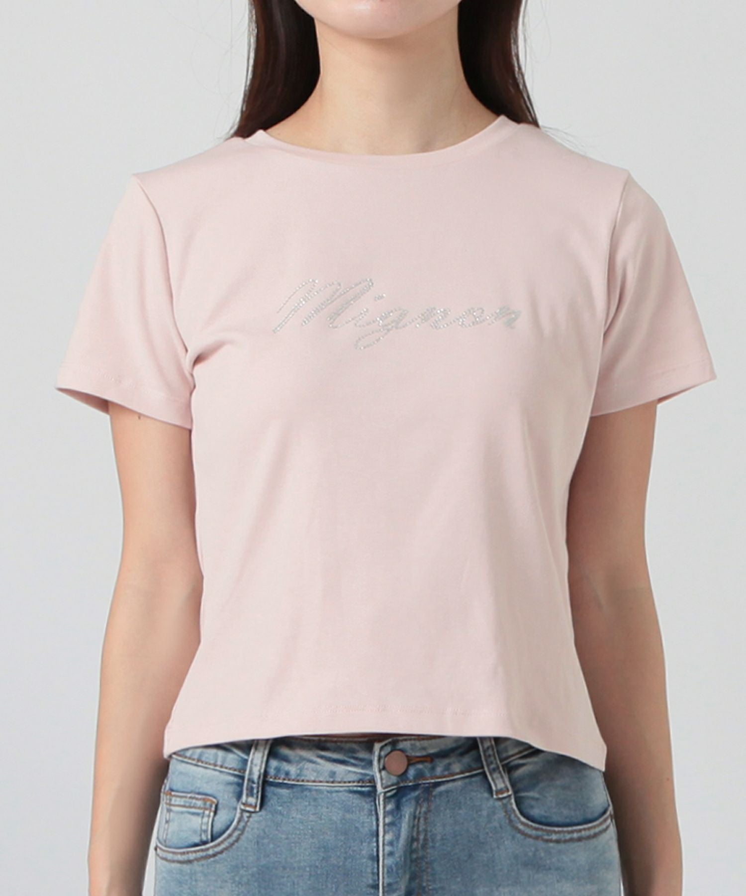 MignonビジューロゴTシャツ JB24010