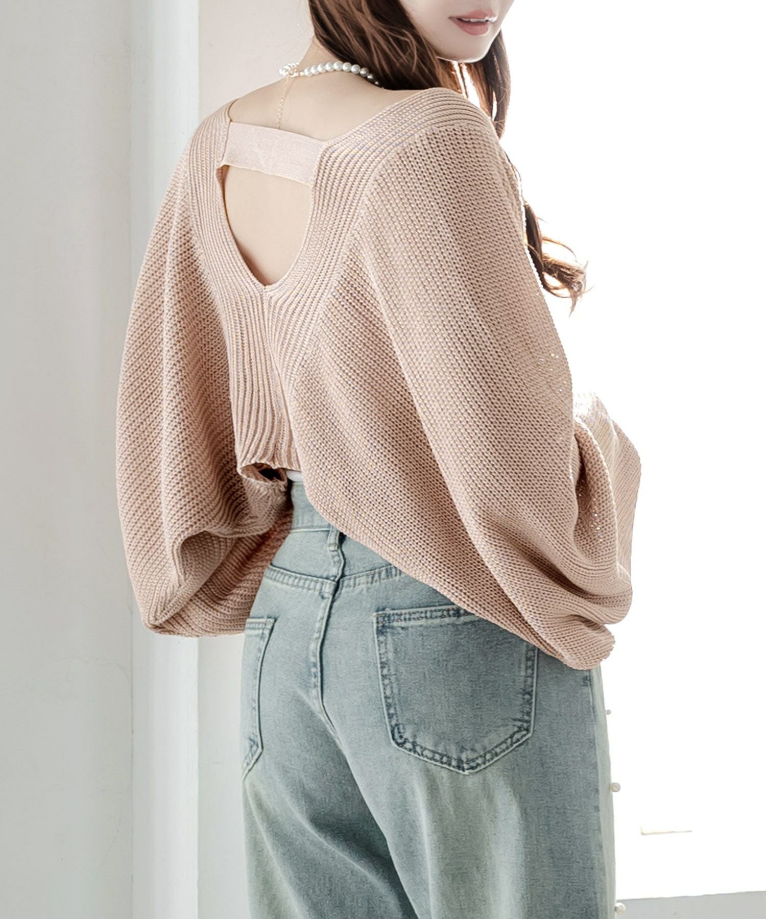 ショート丈ボレロニットカーディガン JB24024