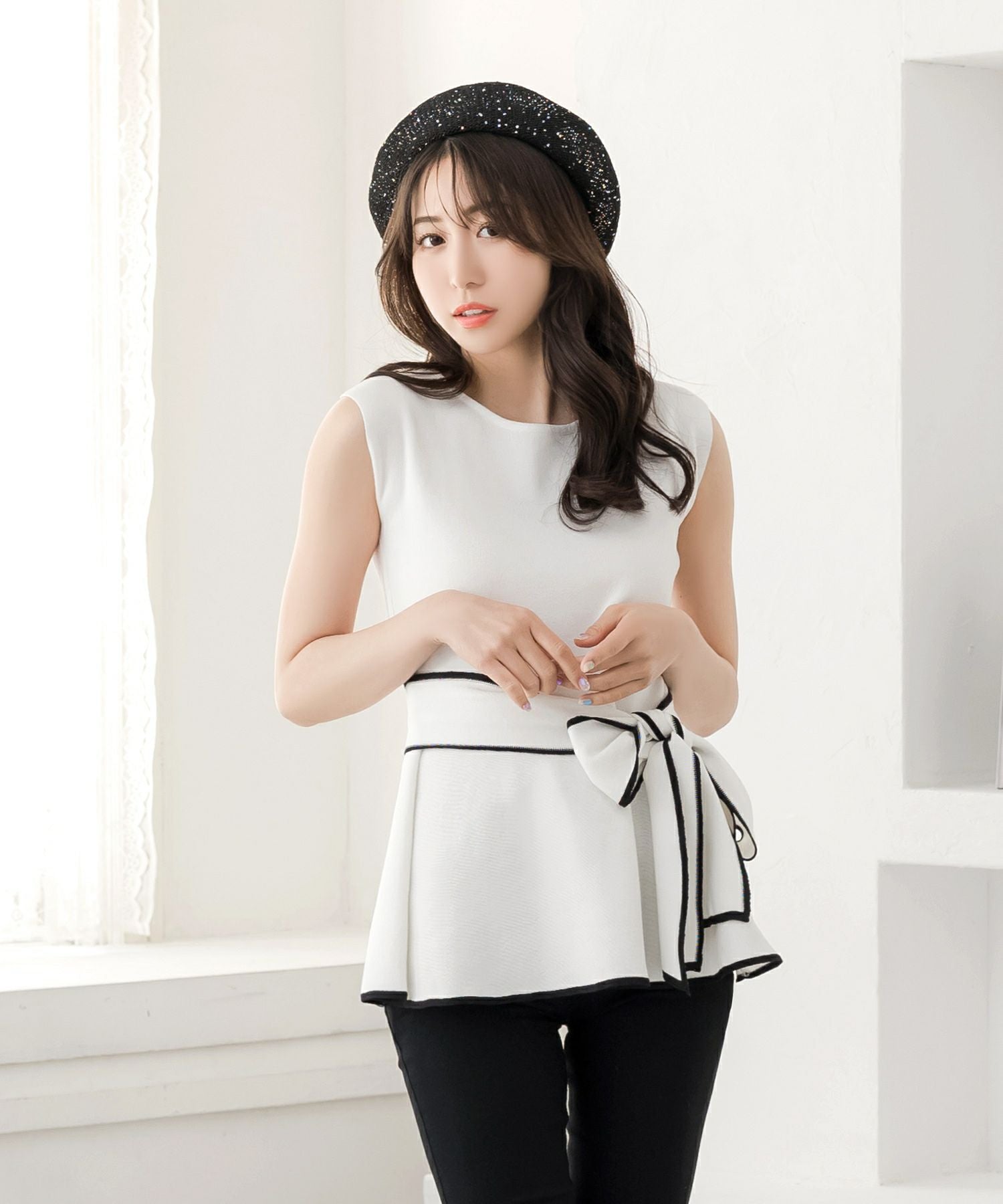 スパングルサマーベレー帽 JB24111