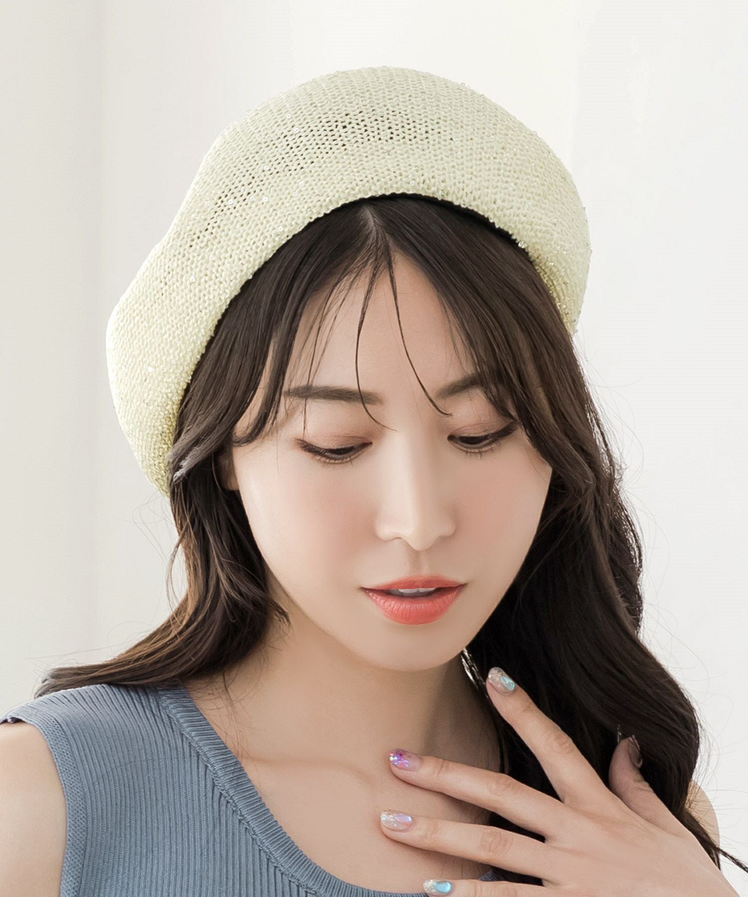 スパングルサマーベレー帽 JB24111