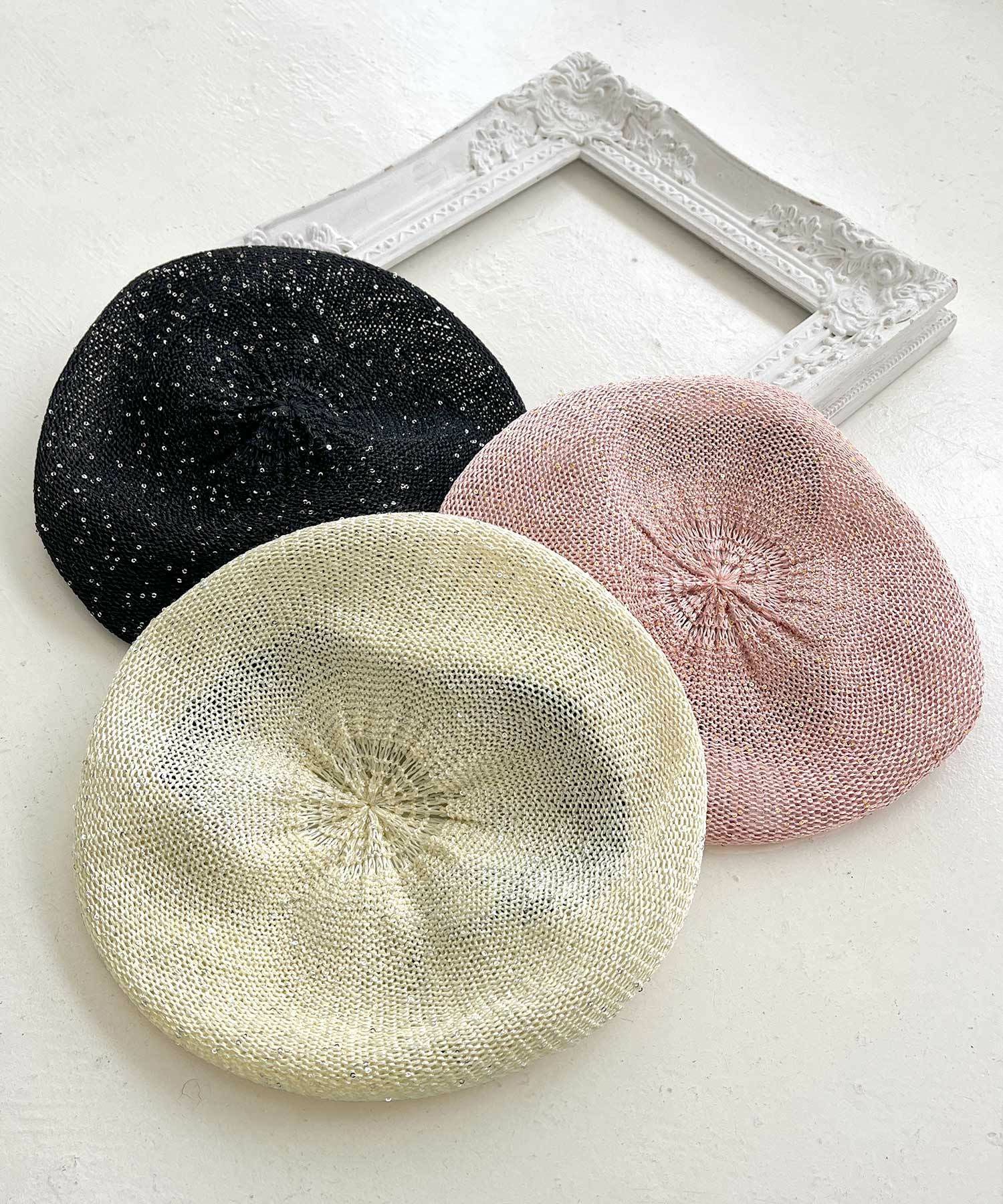 スパングルサマーベレー帽 JB24111