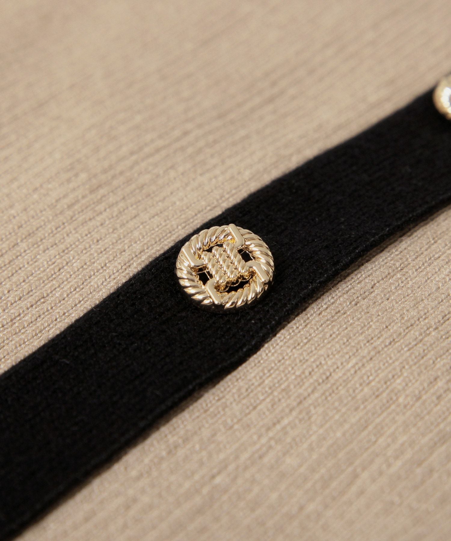 襟付きパイピングニットワンピース JB24533