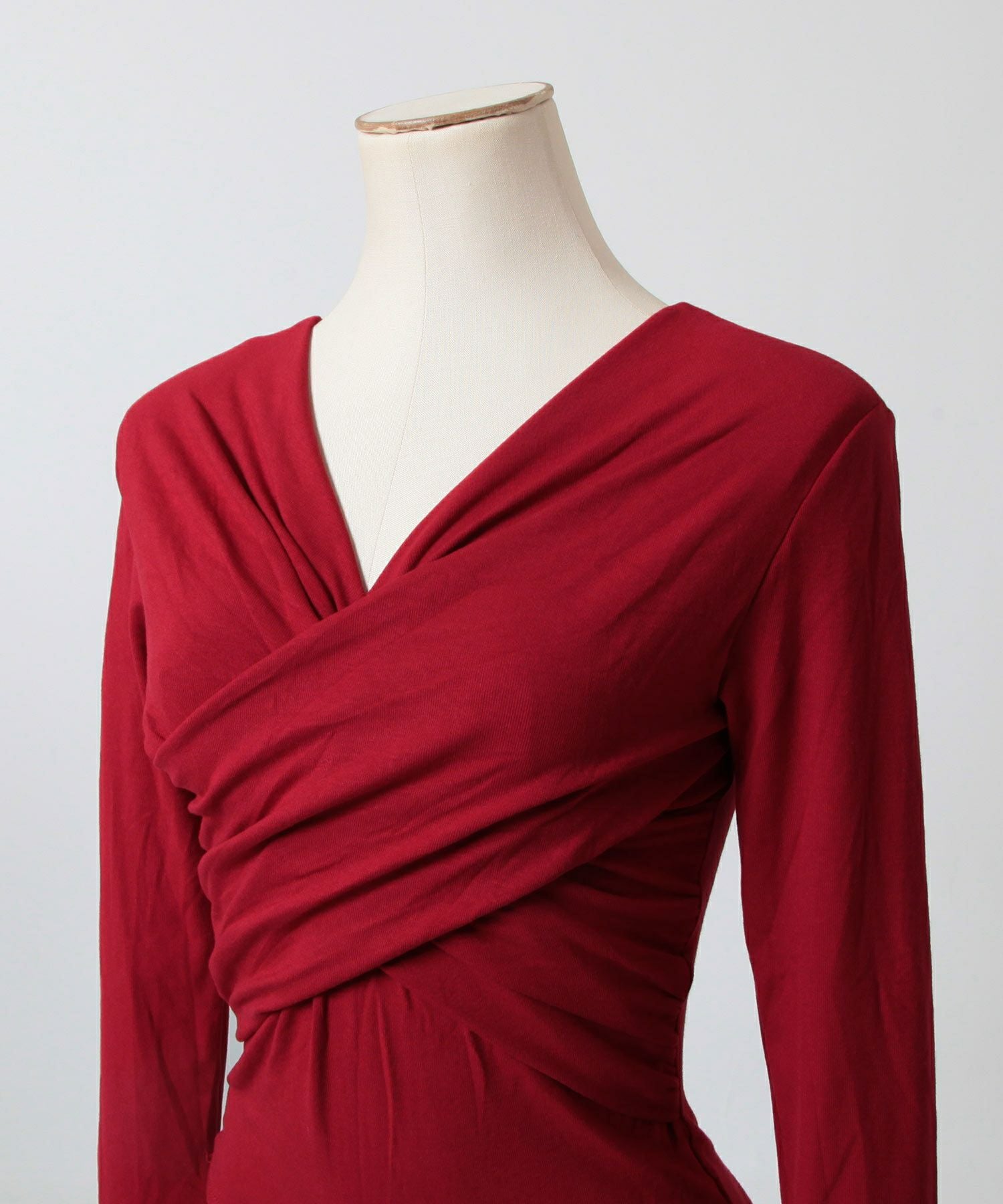 ギャザーカシュクールカットソー JB24610