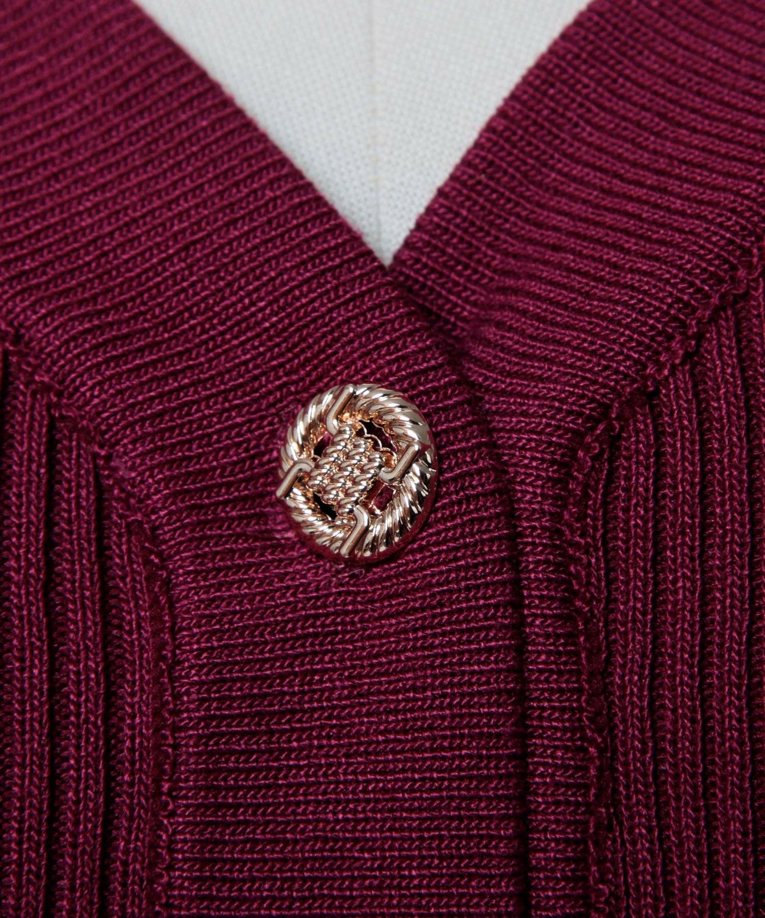 ゴールドボタンVネックニットカーディガン JB24528