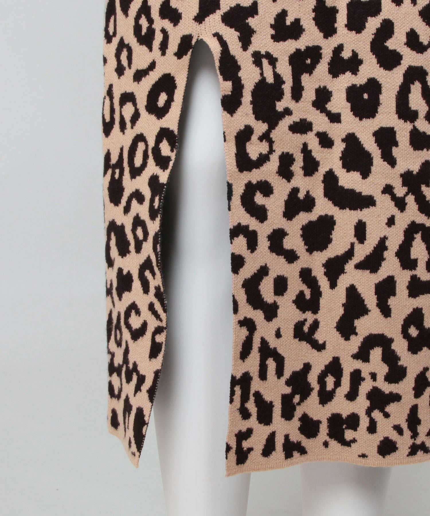 柄&無地スリットニットスカート JB24537