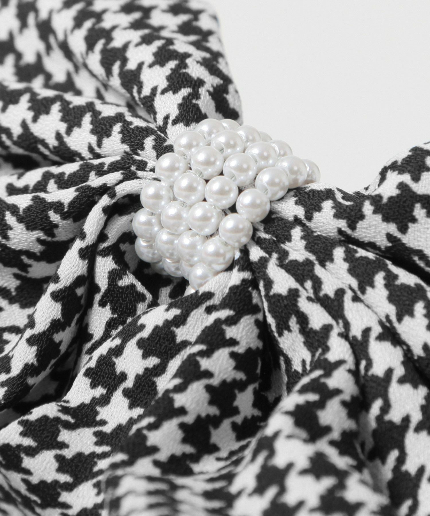 千鳥格子柄リボンバレッタ JB24684