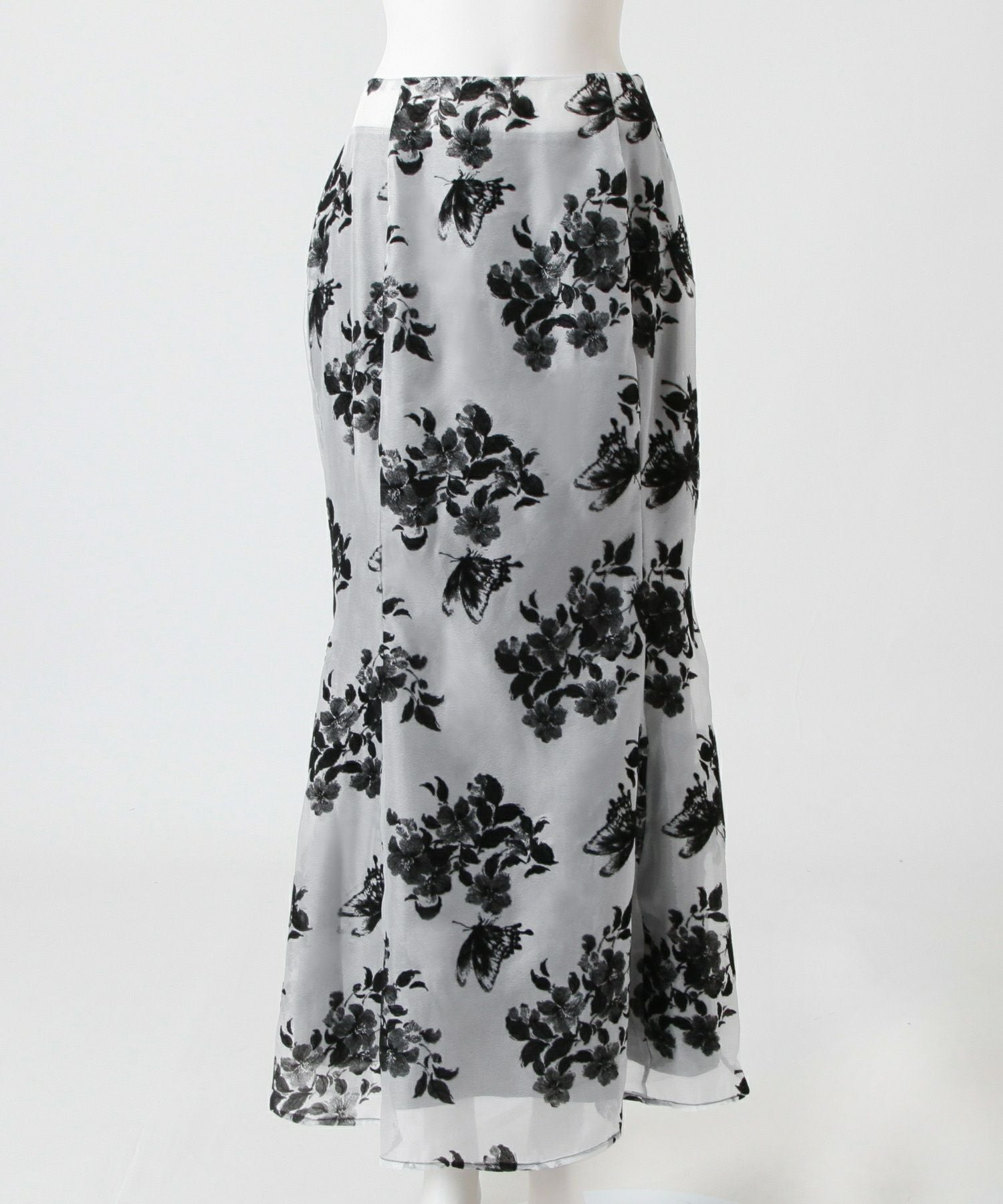 フロッキーフラワーマーメイドスカート JB24574