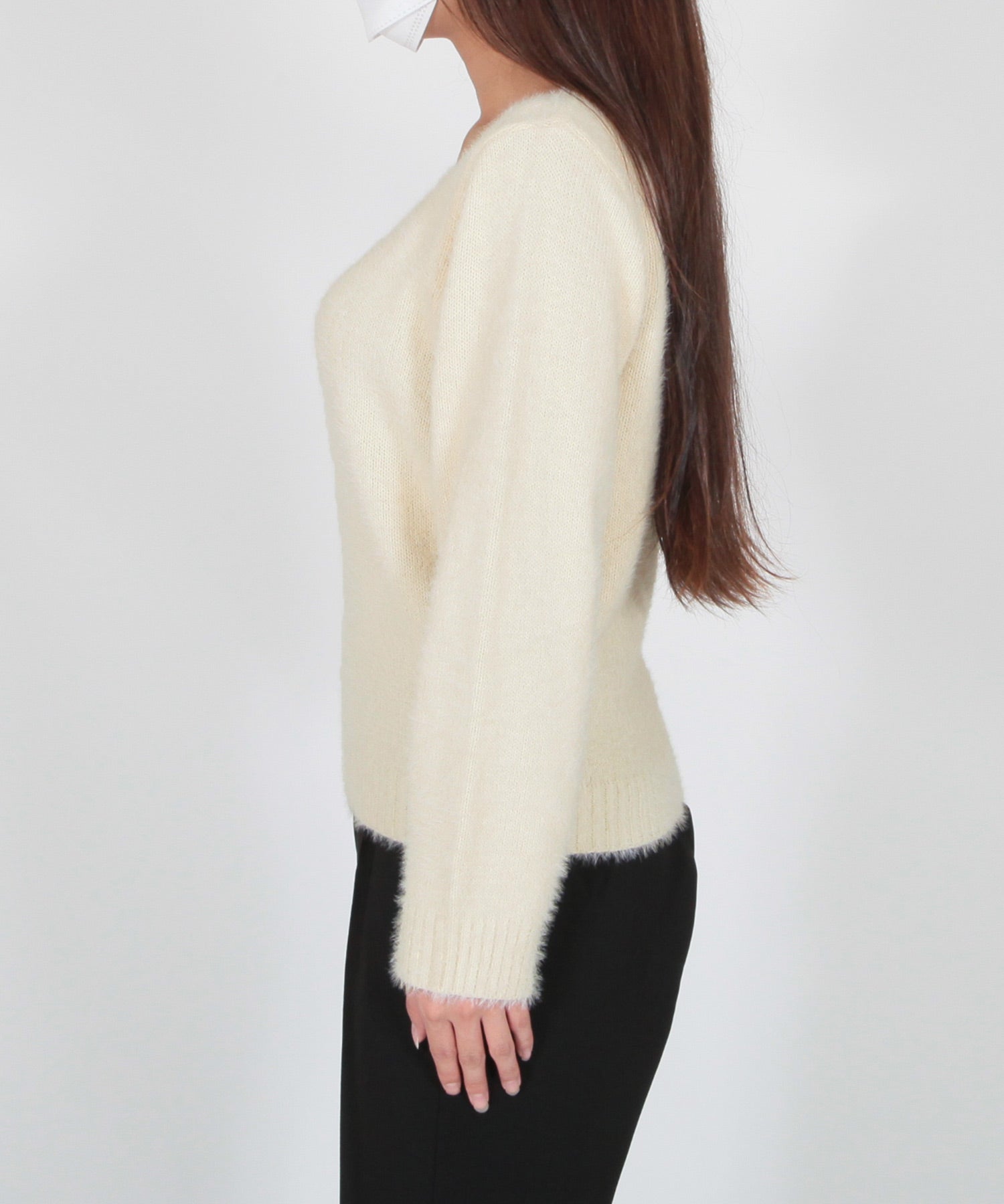 ネックが選べるシャギータッチニットトップス JB22603