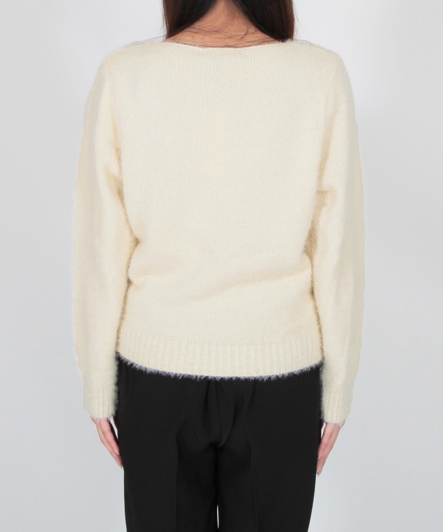 ネックが選べるシャギータッチニットトップス JB22603