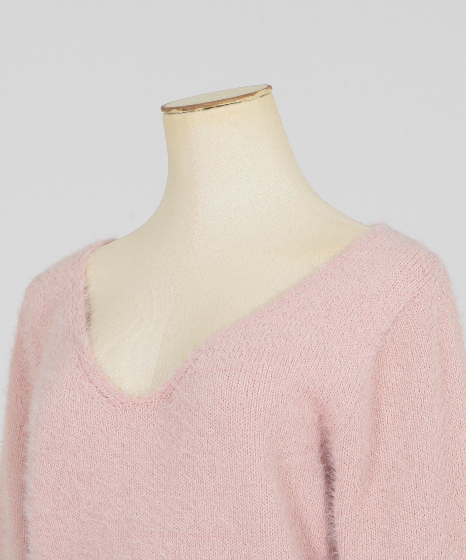 ネックが選べるシャギータッチニットトップス JB22603