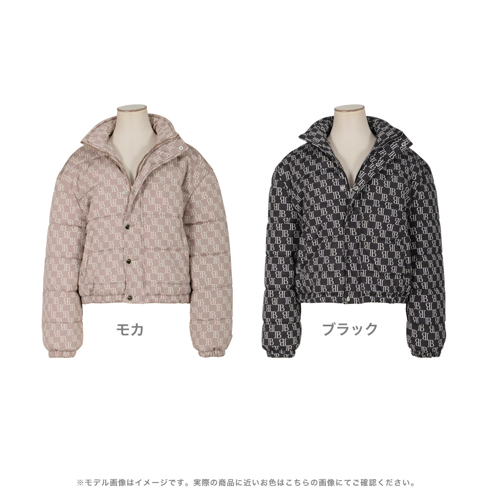 JBモノグラム柄中綿ダウン風ショートジャケット JB22614