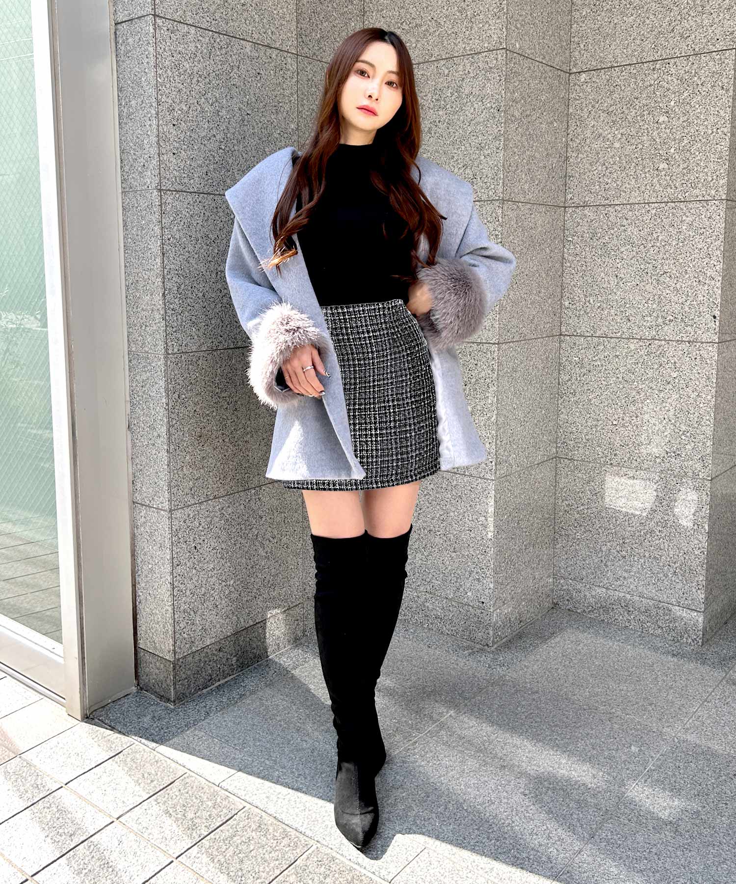 クラシカルツイードミニスカート JB23513