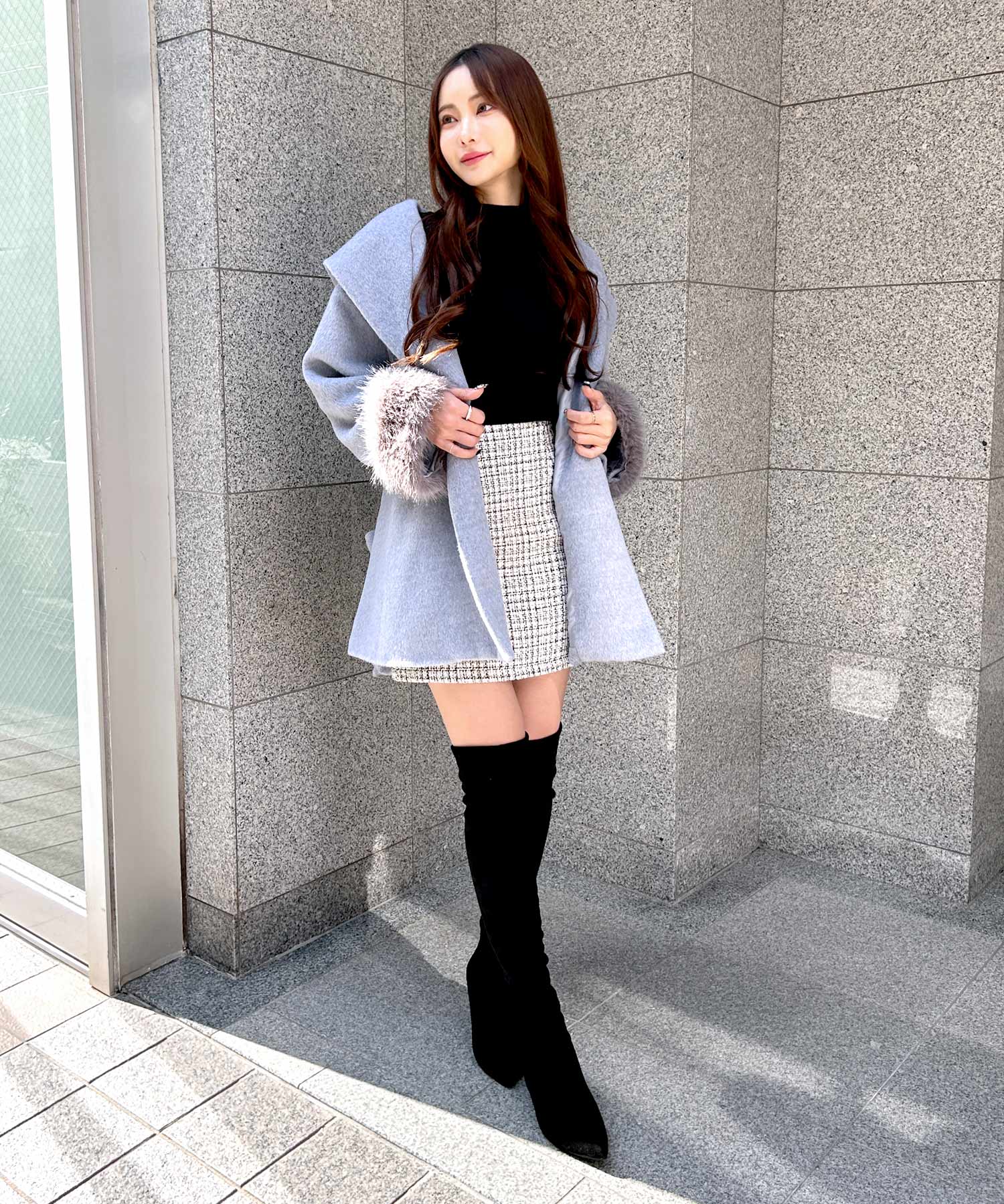 クラシカルツイードミニスカート JB23513