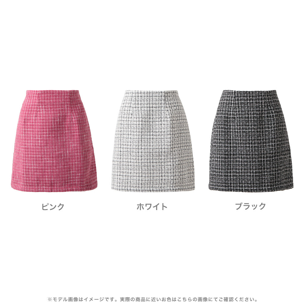 クラシカルツイードミニスカート JB23513