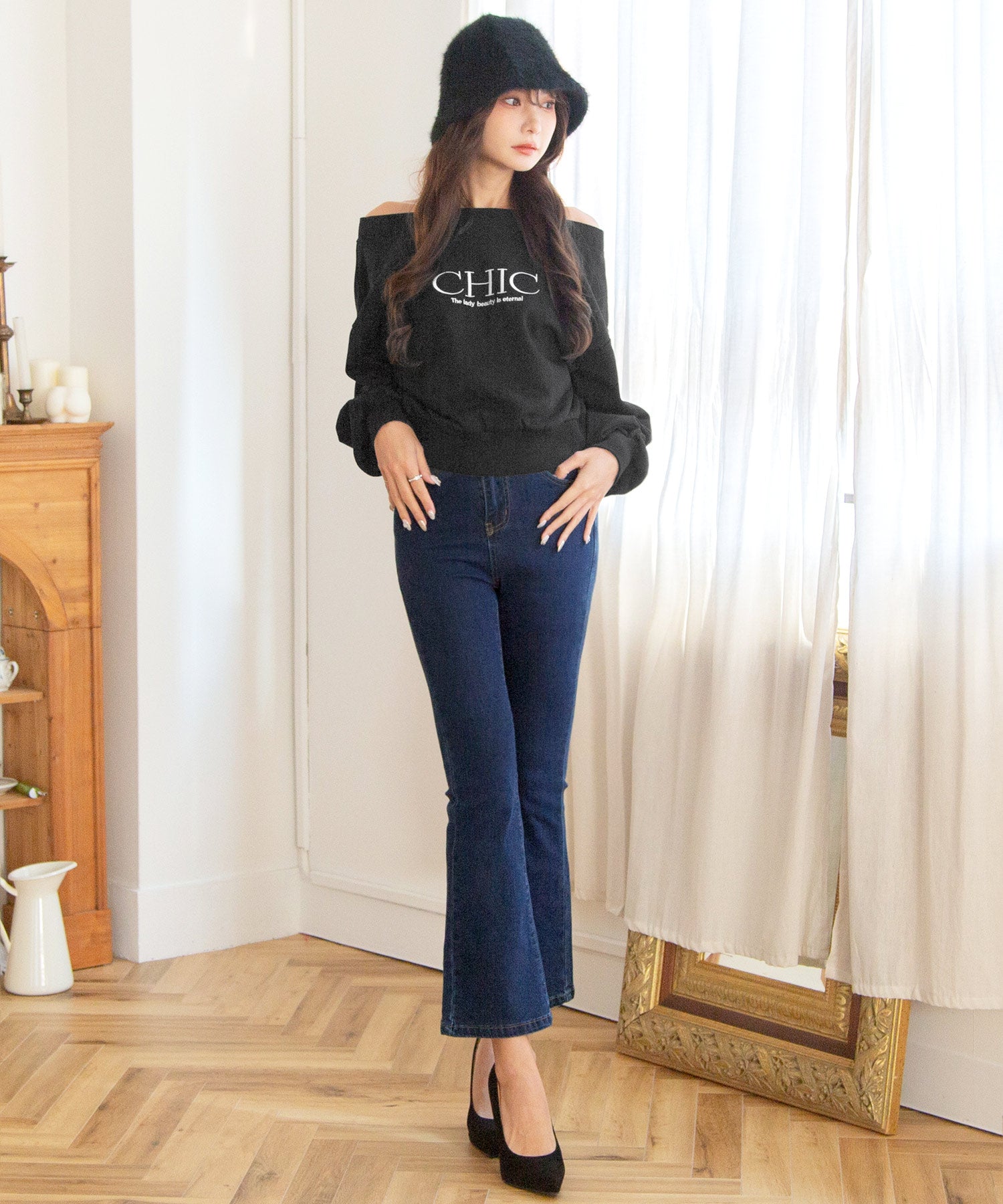 フレアデニムパンツ JB24049