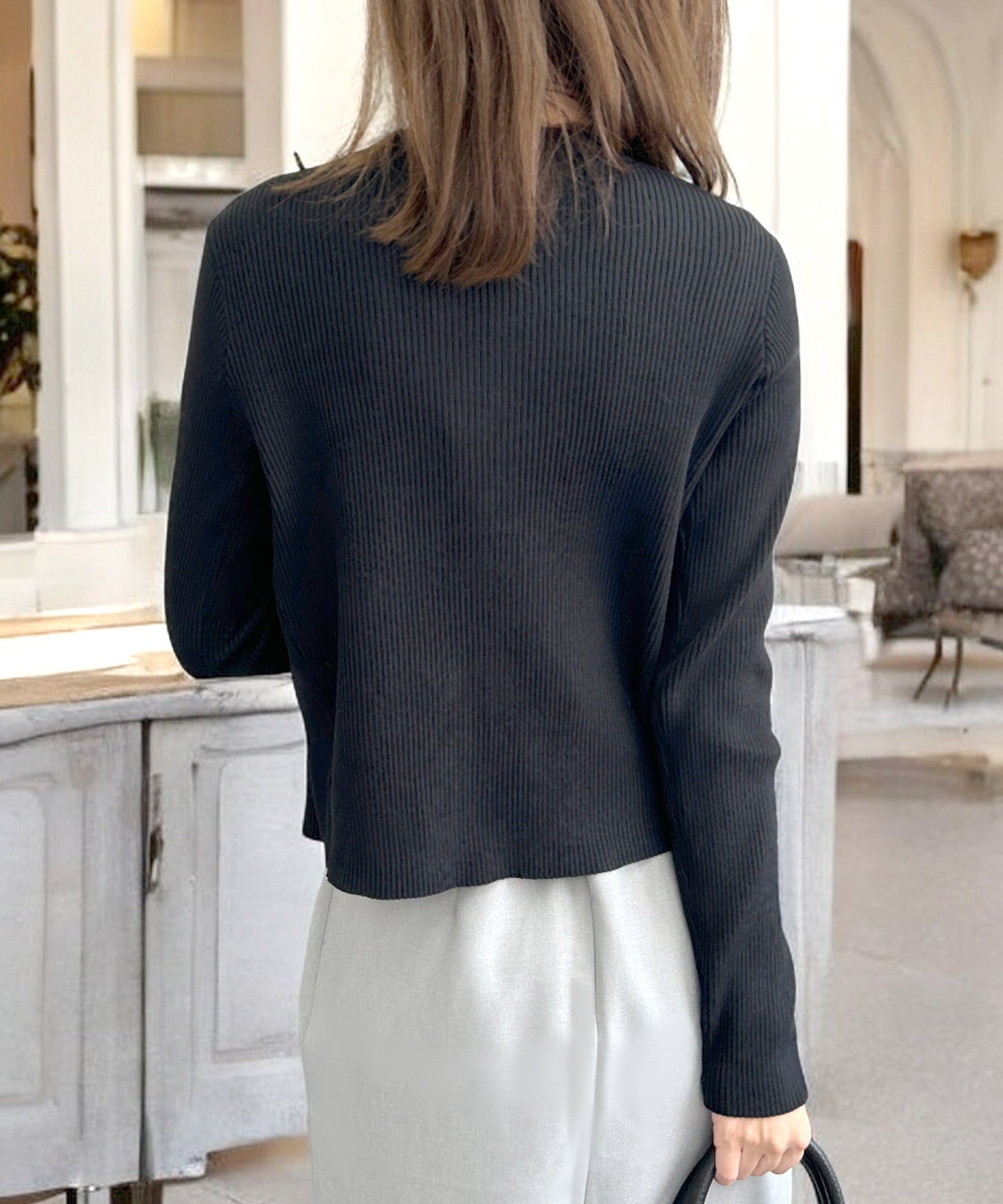 ゴールドボタンVネックニットカーディガン JB24528