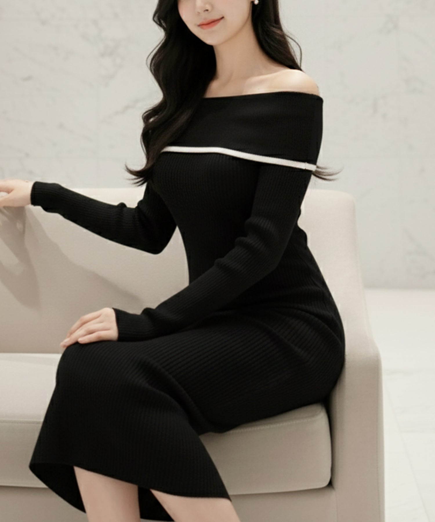 パイピングオフショルダーワンピース JB24532 | レディース