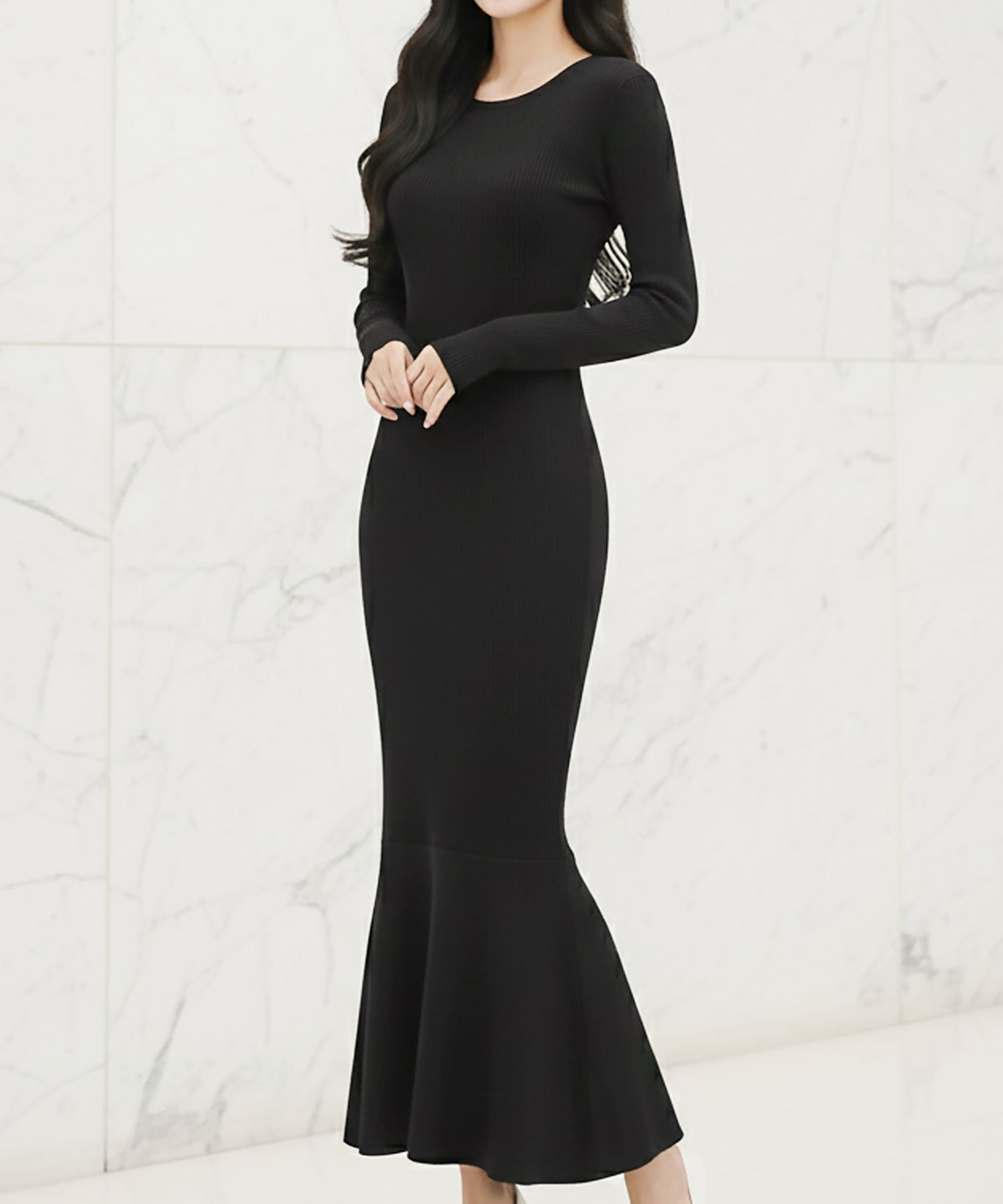 カラバリマーメイドニットワンピース JB24555