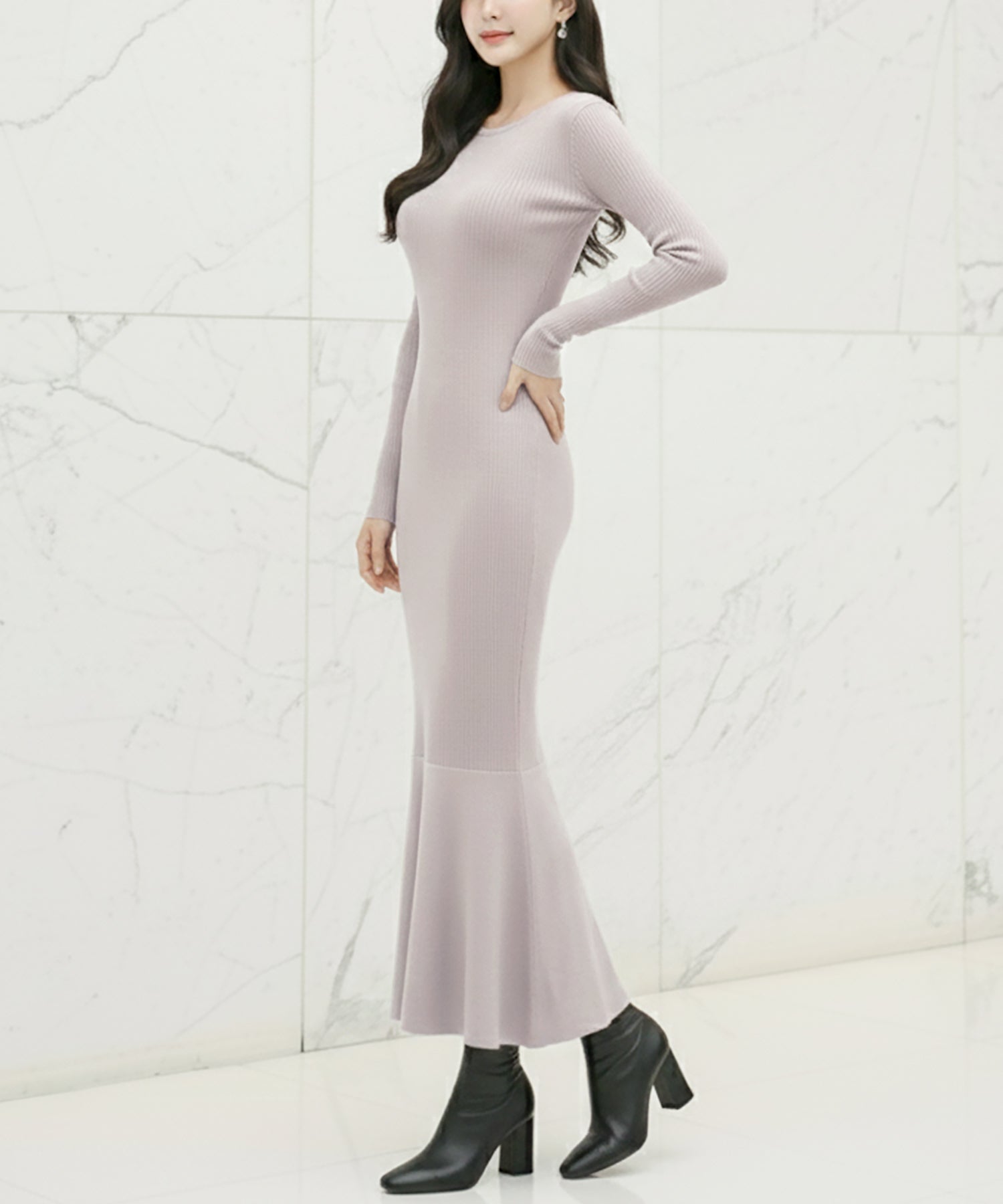 カラバリマーメイドニットワンピース JB24555