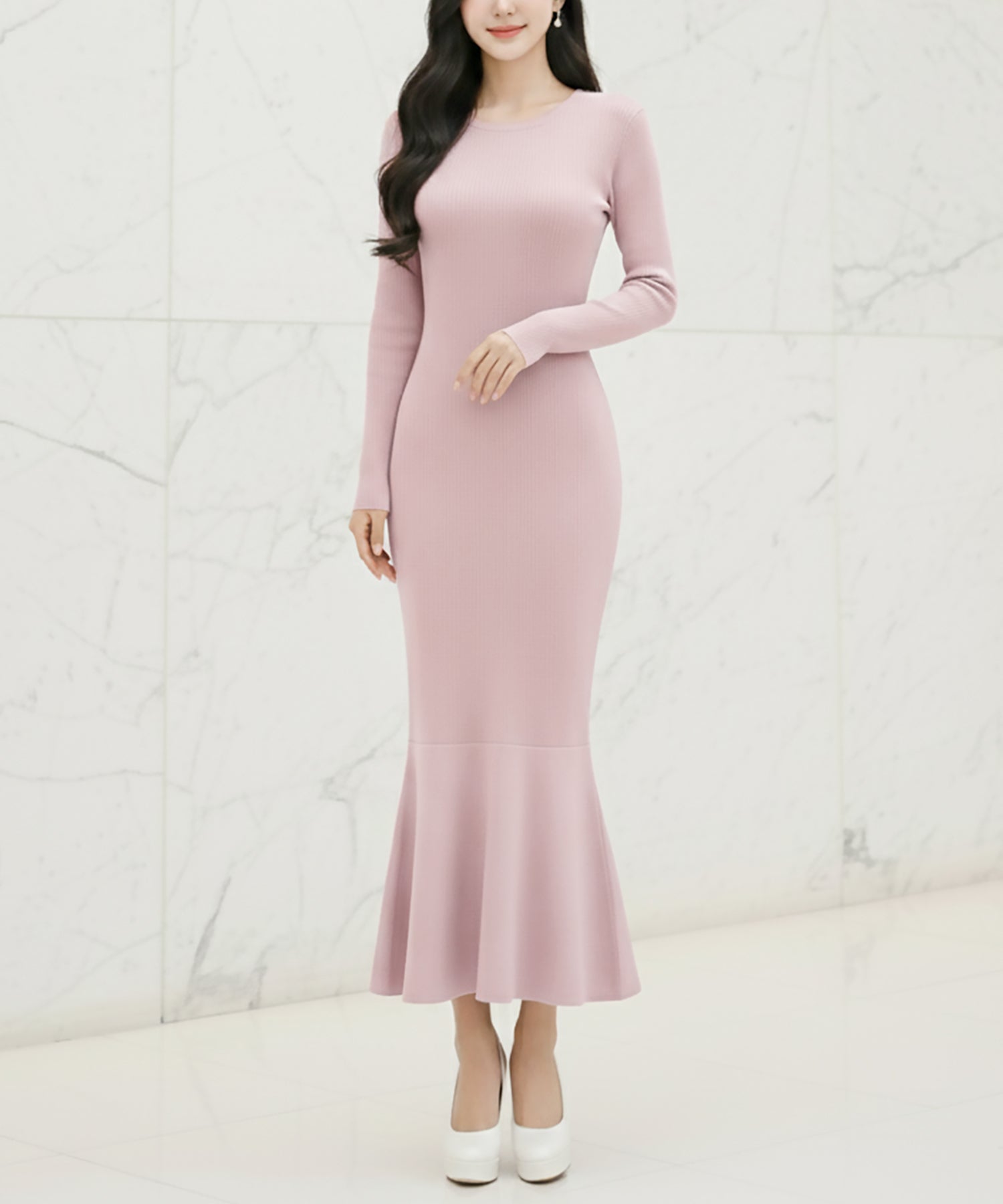 カラバリマーメイドニットワンピース JB24555