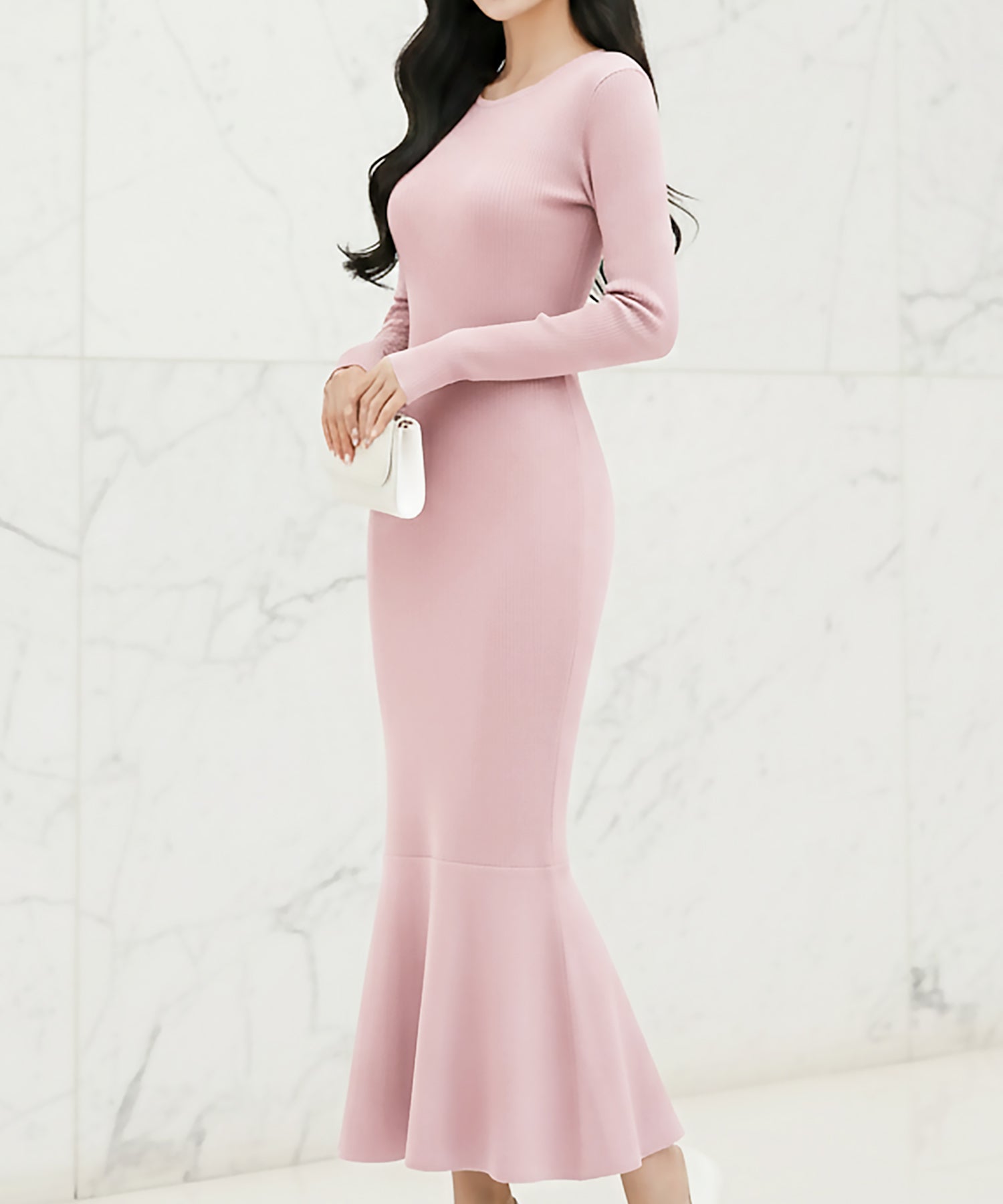 カラバリマーメイドニットワンピース JB24555