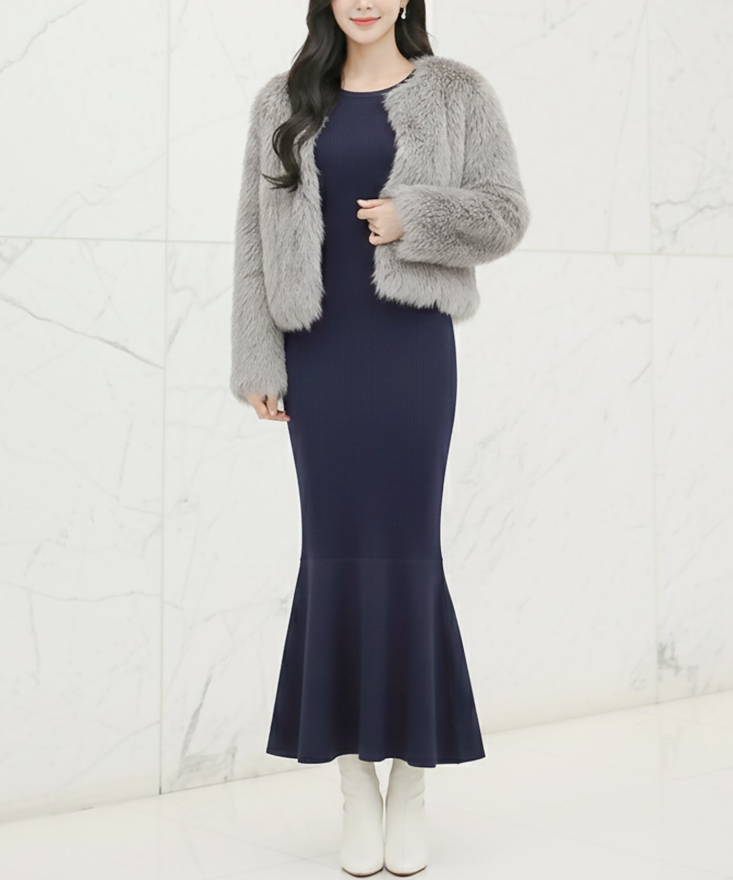 カラバリマーメイドニットワンピース JB24555