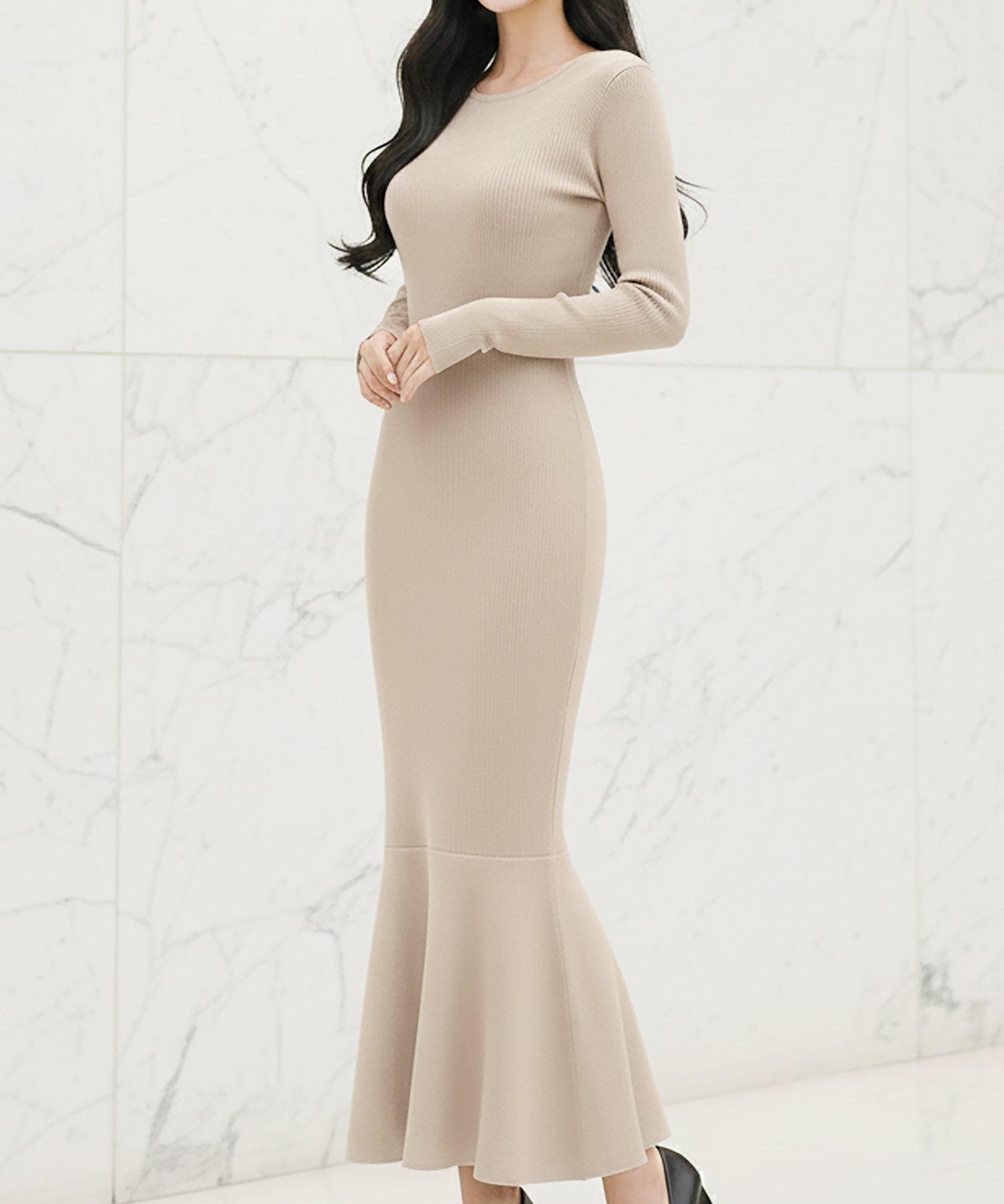 カラバリマーメイドニットワンピース JB24555