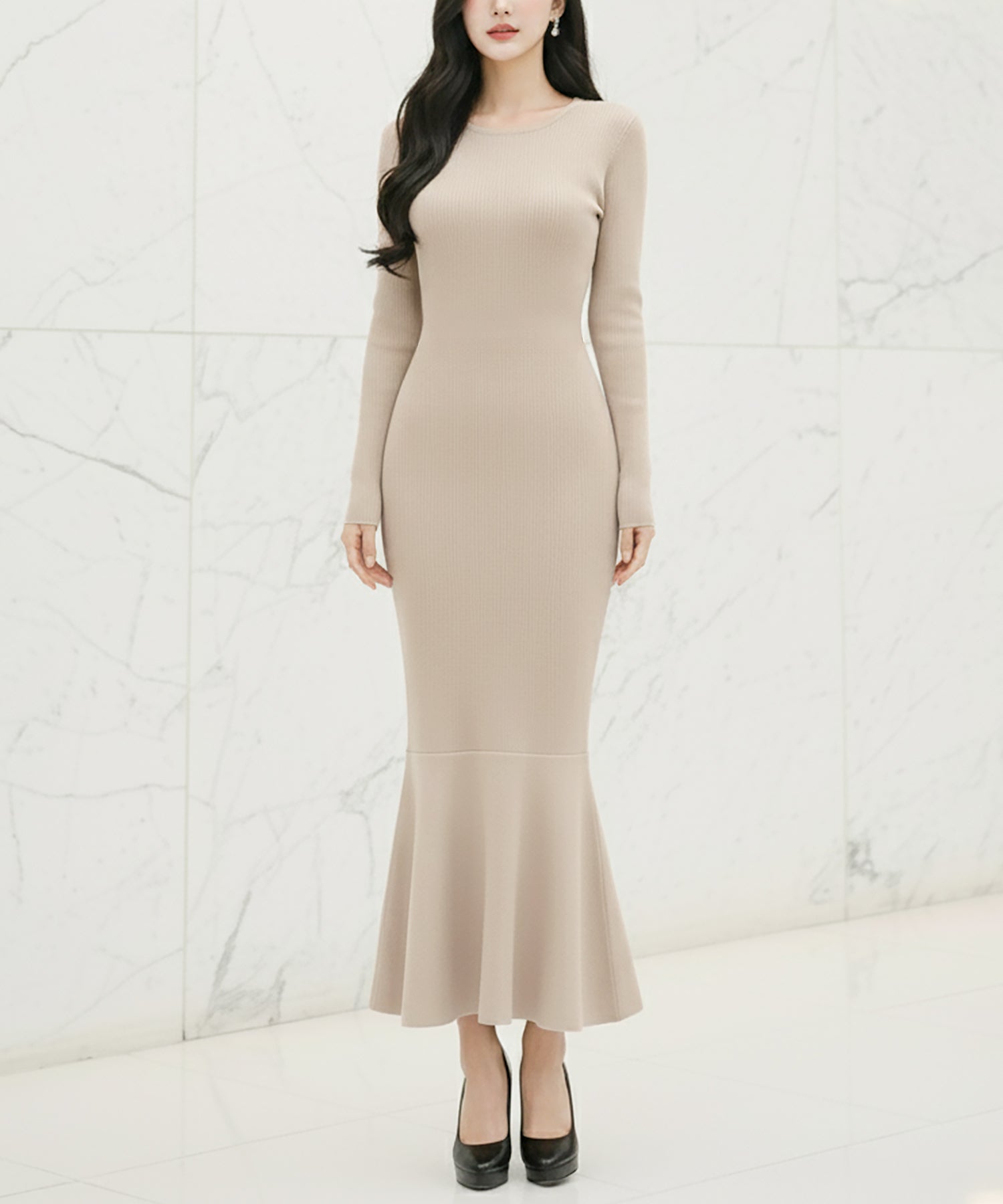 カラバリマーメイドニットワンピース JB24555