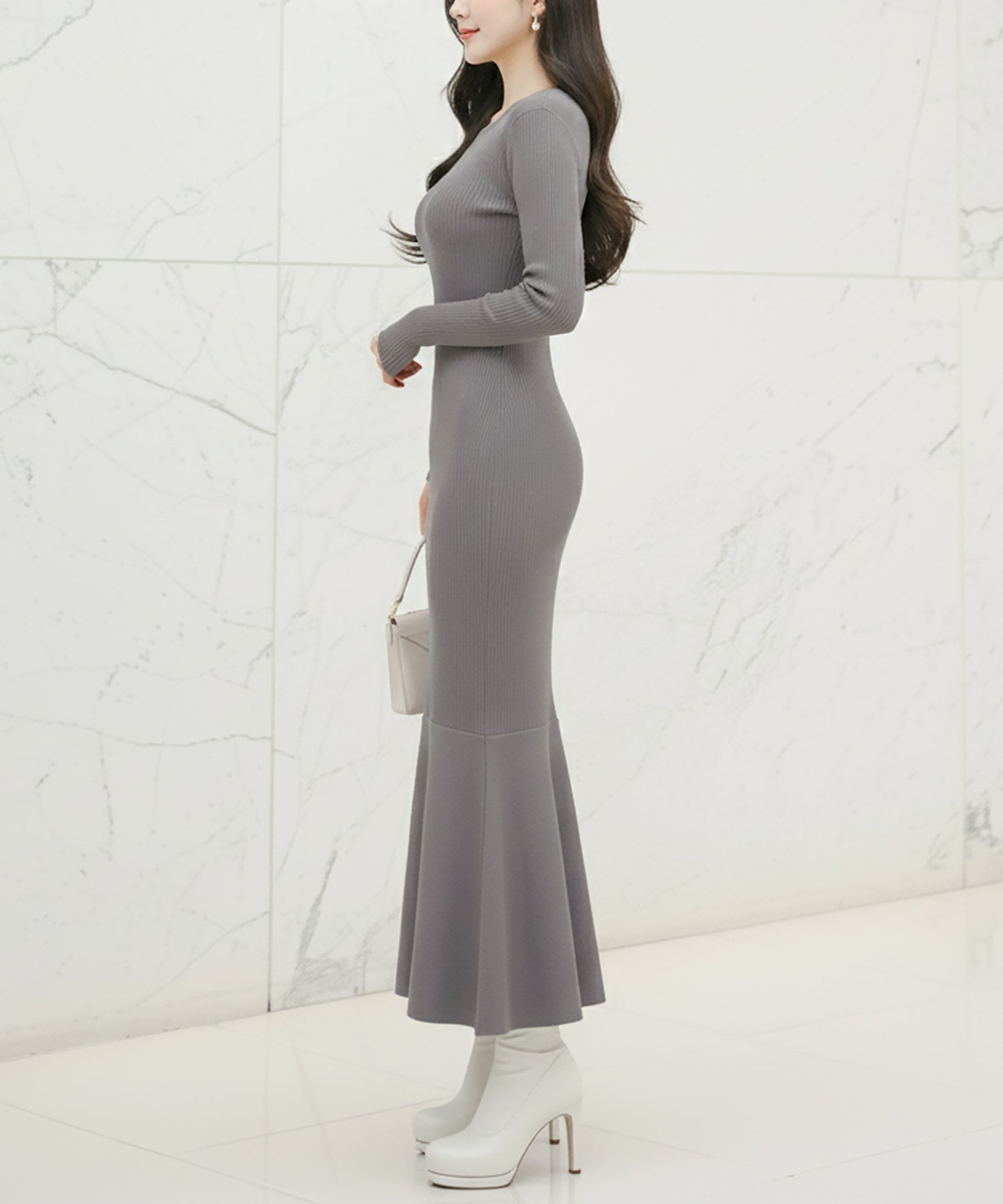 カラバリマーメイドニットワンピース JB24555